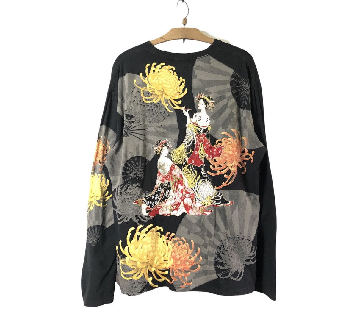 Japanese Brand Japan Geisha Embrodery Motif Sukajan Tshirt Size US XXL / EU 58 / 5 - 1 Thumbnail