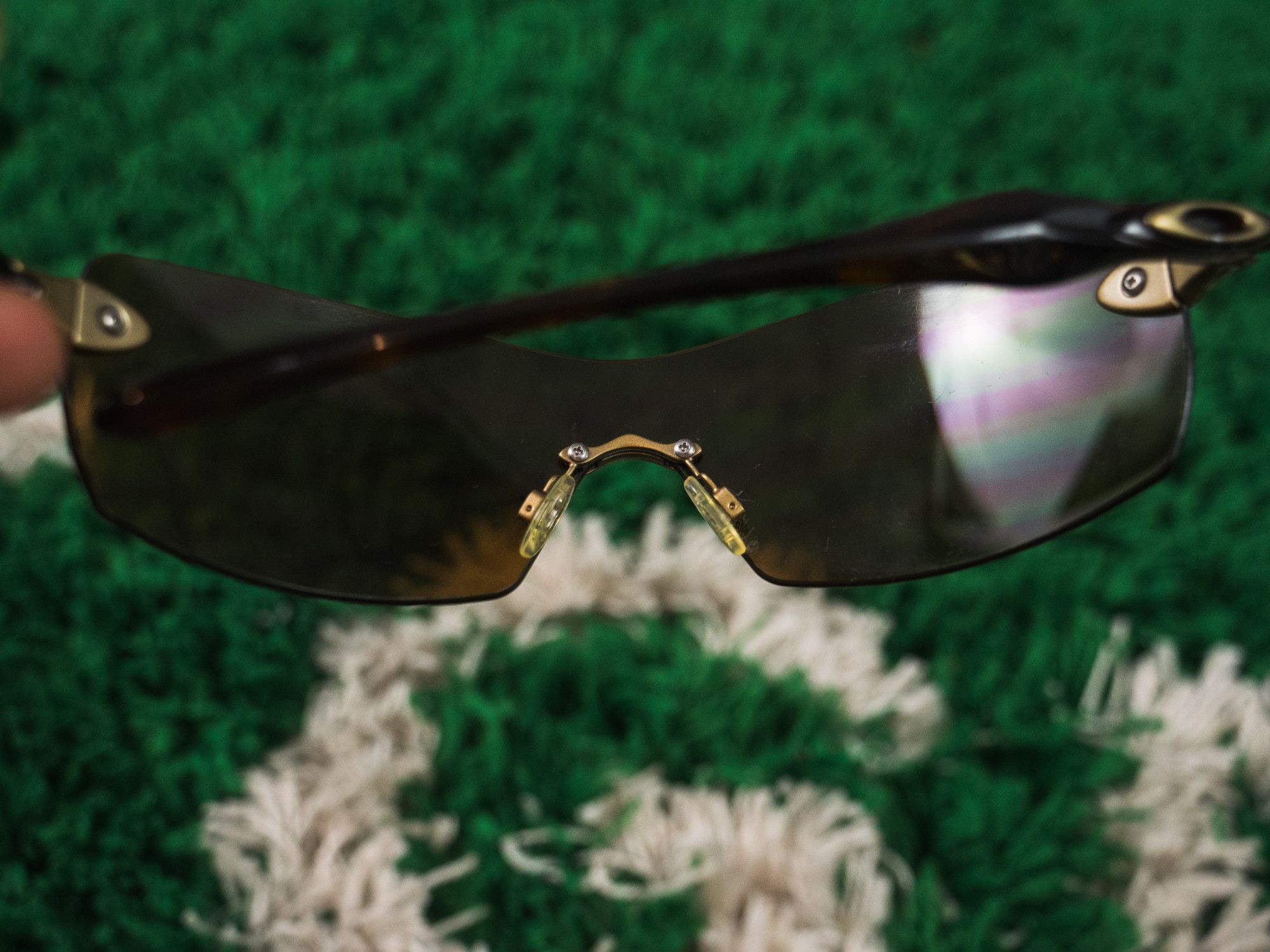Oakley Oakley Dartboard Rimless Shield Brown Tortoise Frames 2000 Size ONE SIZE - 5 Thumbnail