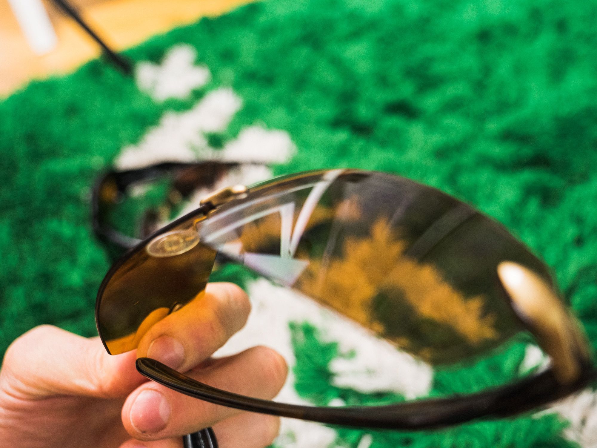 Oakley Oakley Dartboard Rimless Shield Brown Tortoise Frames 2000 Size ONE SIZE - 15 Thumbnail