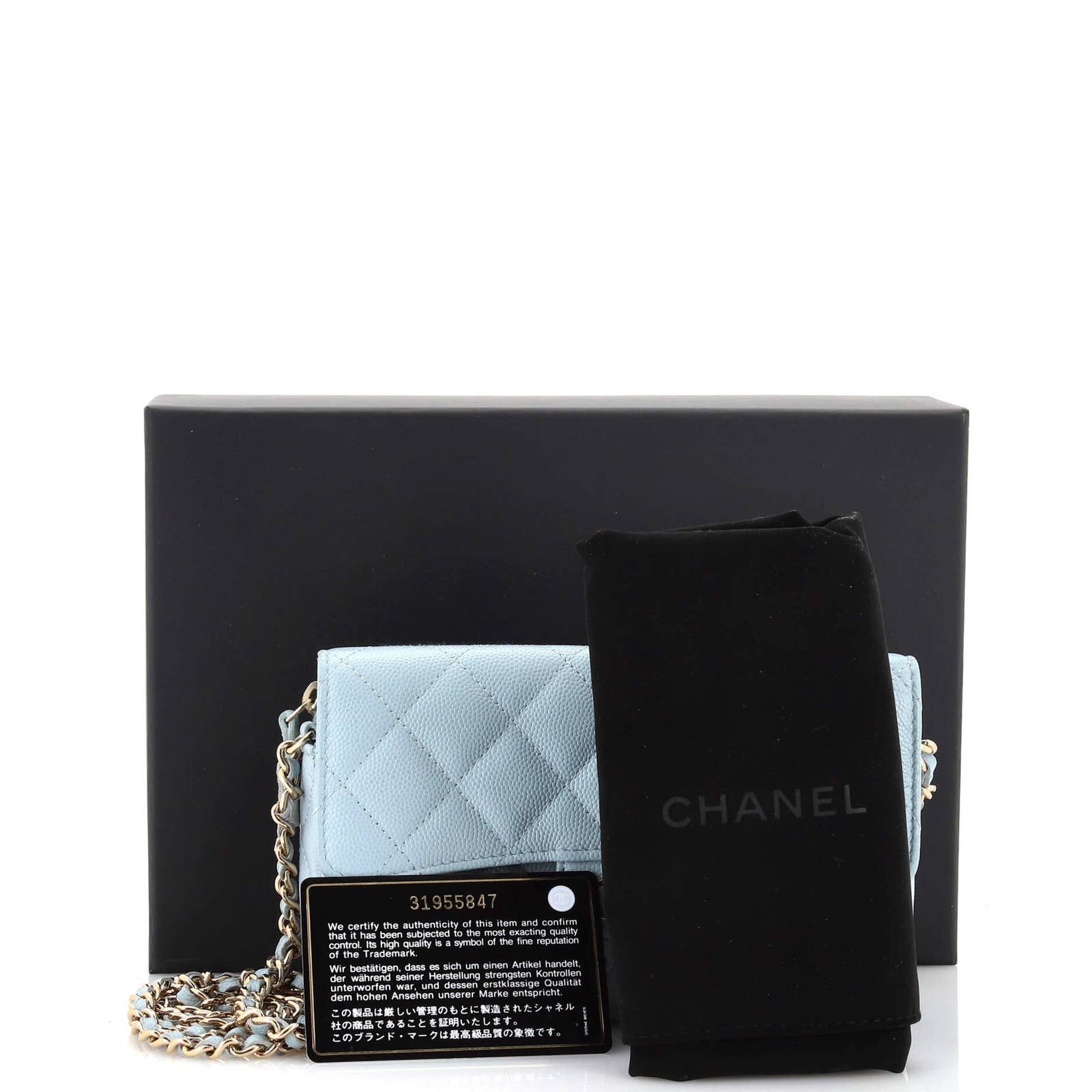 Chanel Classic Flap Phone Holder With Chain Quilted Caviar None | Grailed