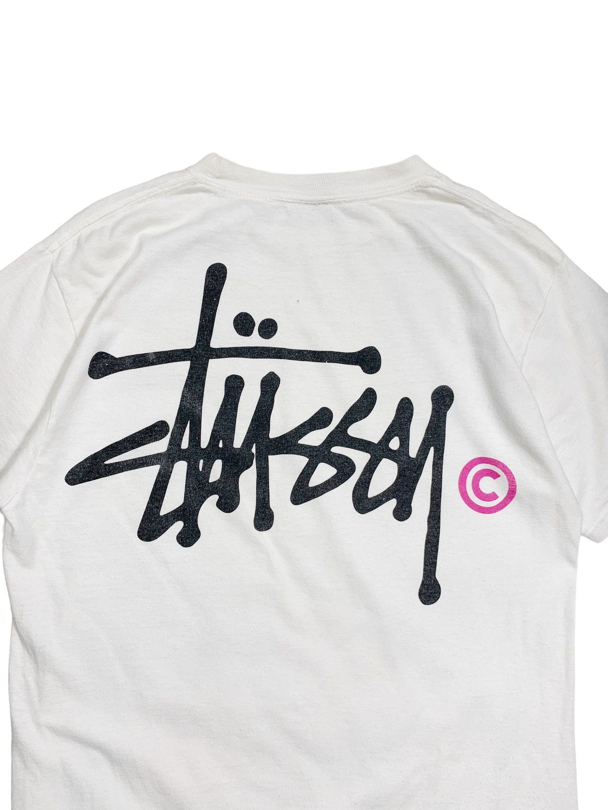 Stussy × Vintage Rare Vintage 2000 Y2K Stussy Spell Out Logo Shirt White Size US L / EU 52-54 / 3 - 2 Thumbnail
