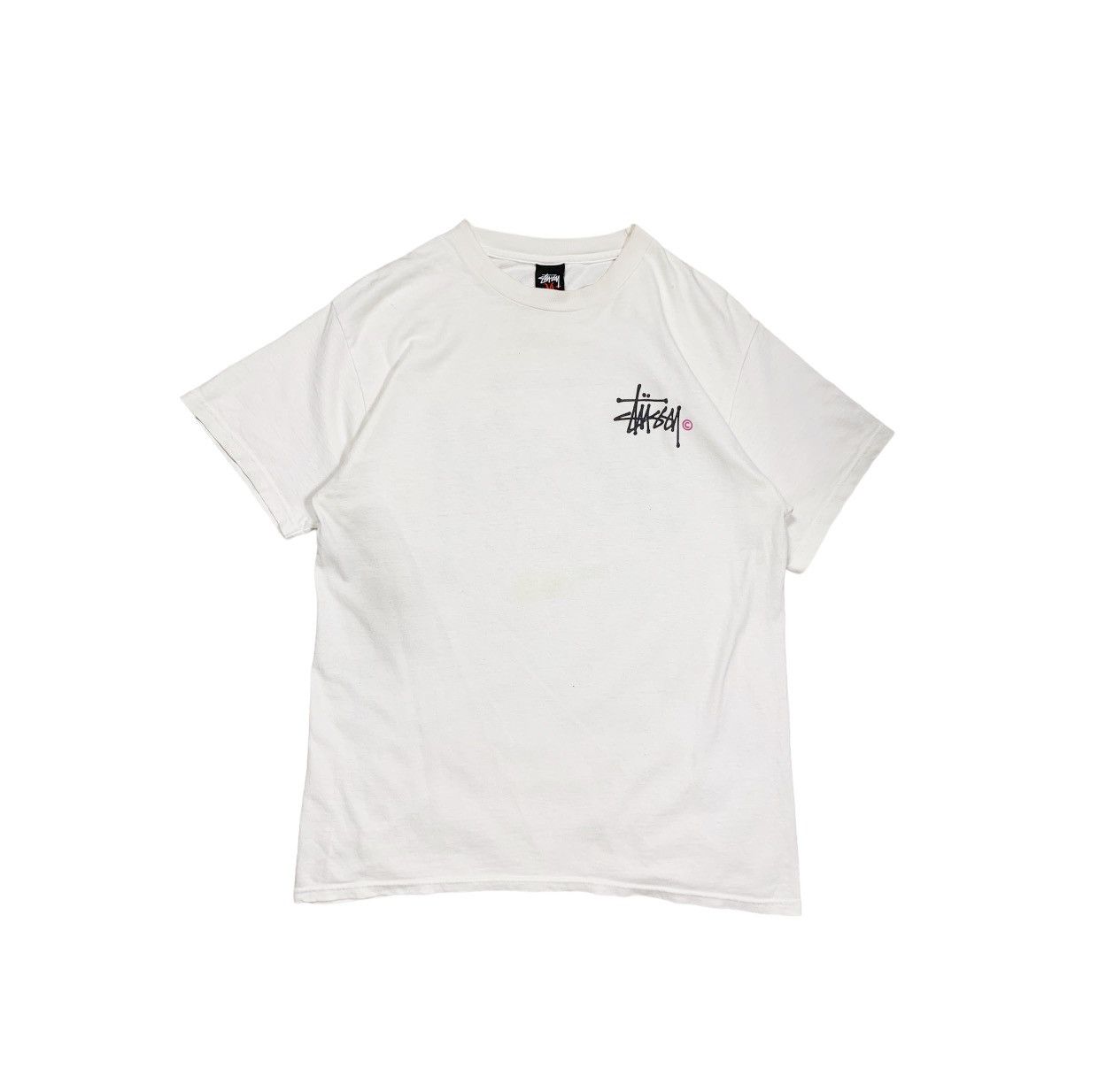 Stussy × Vintage Rare Vintage 2000 Y2K Stussy Spell Out Logo Shirt White Size US L / EU 52-54 / 3 - 3 Thumbnail