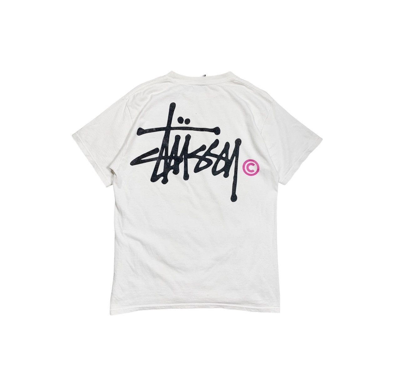 Stussy × Vintage Rare Vintage 2000 Y2K Stussy Spell Out Logo Shirt White Size US L / EU 52-54 / 3 - 1 Thumbnail