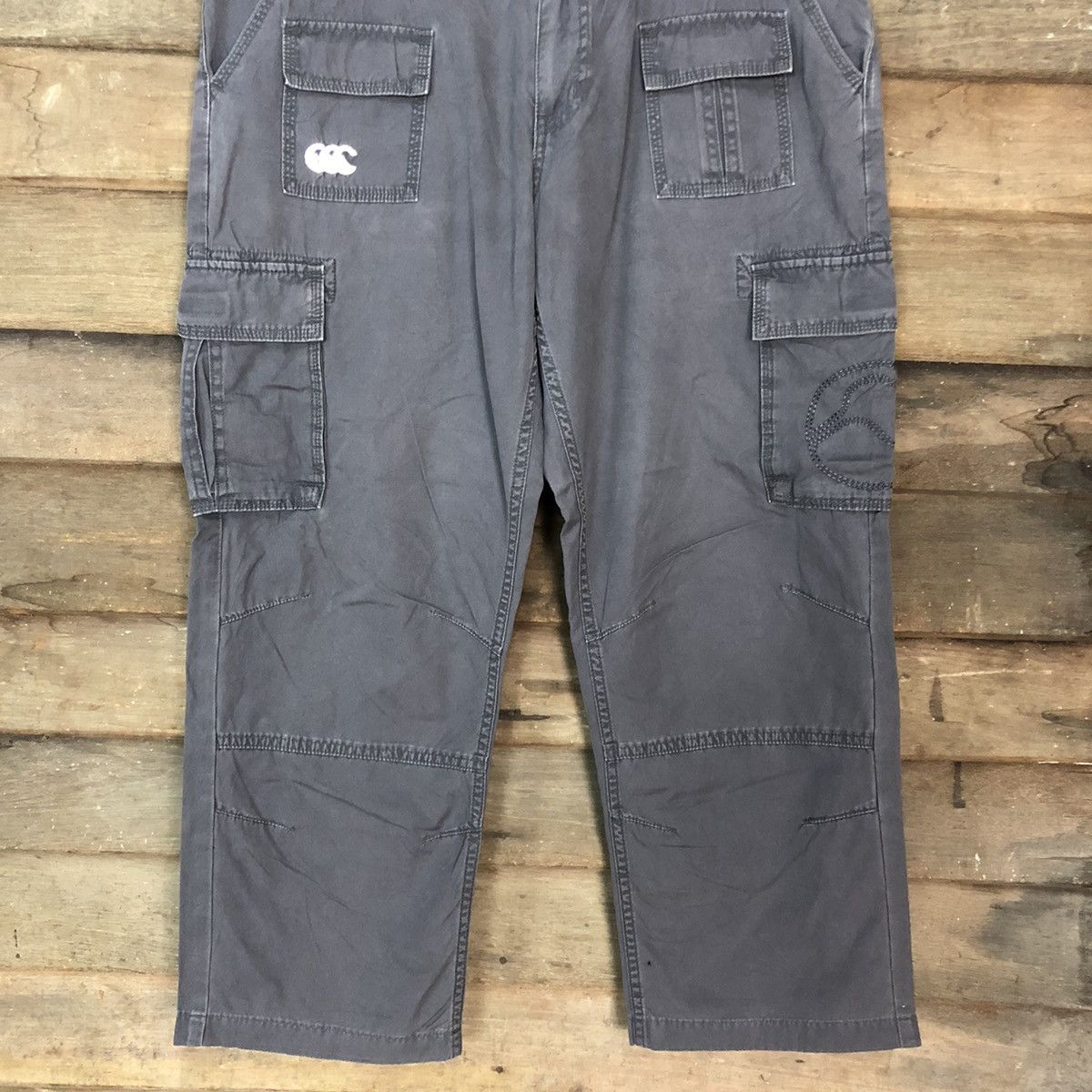 All Blacks Canterbury Of NZ Grey Multipocket Cargo Pants #3868 Size US 34 / EU 50 - 3 Thumbnail