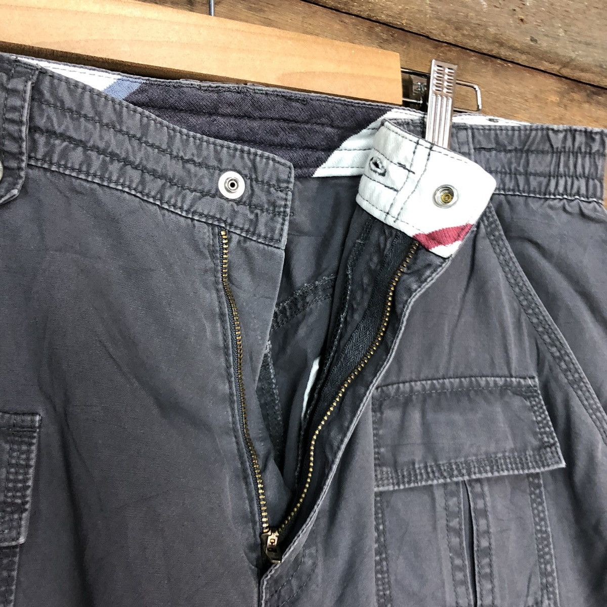 All Blacks Canterbury Of NZ Grey Multipocket Cargo Pants #3868 Size US 34 / EU 50 - 9 Thumbnail