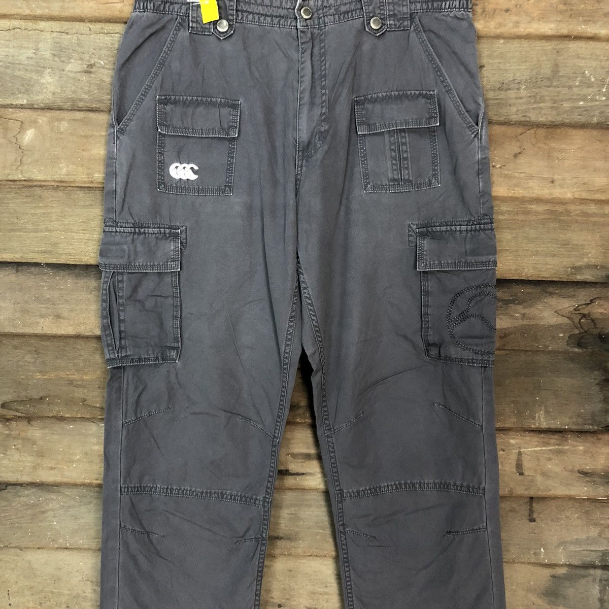 All Blacks Canterbury Of NZ Grey Multipocket Cargo Pants #3868 Size US 34 / EU 50 - 4 Thumbnail