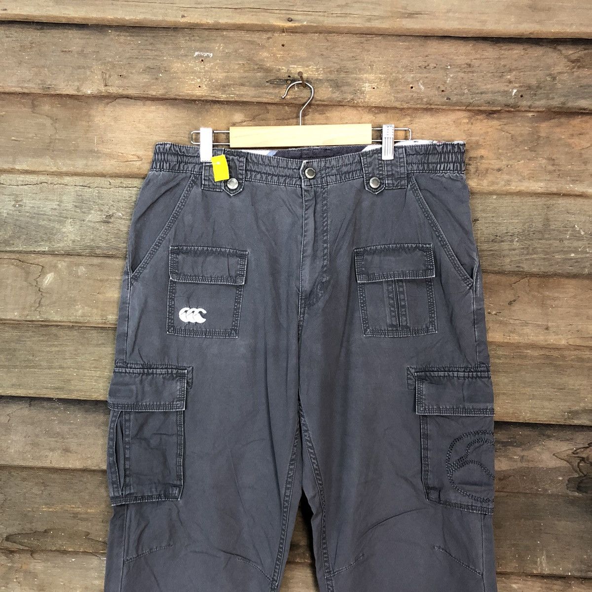All Blacks Canterbury Of NZ Grey Multipocket Cargo Pants #3868 Size US 34 / EU 50 - 2 Thumbnail
