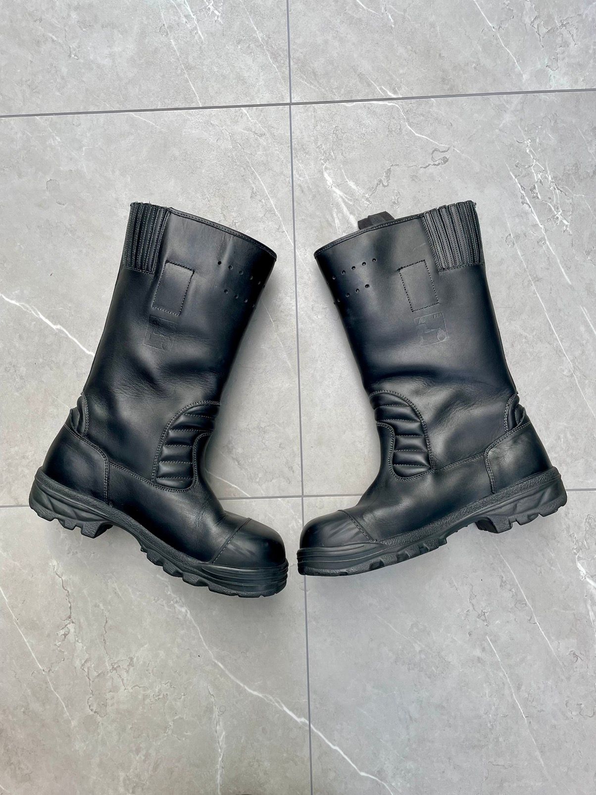 Pre-owned Combat Boots X Military 1960s Vintage Fireman Boots In Black