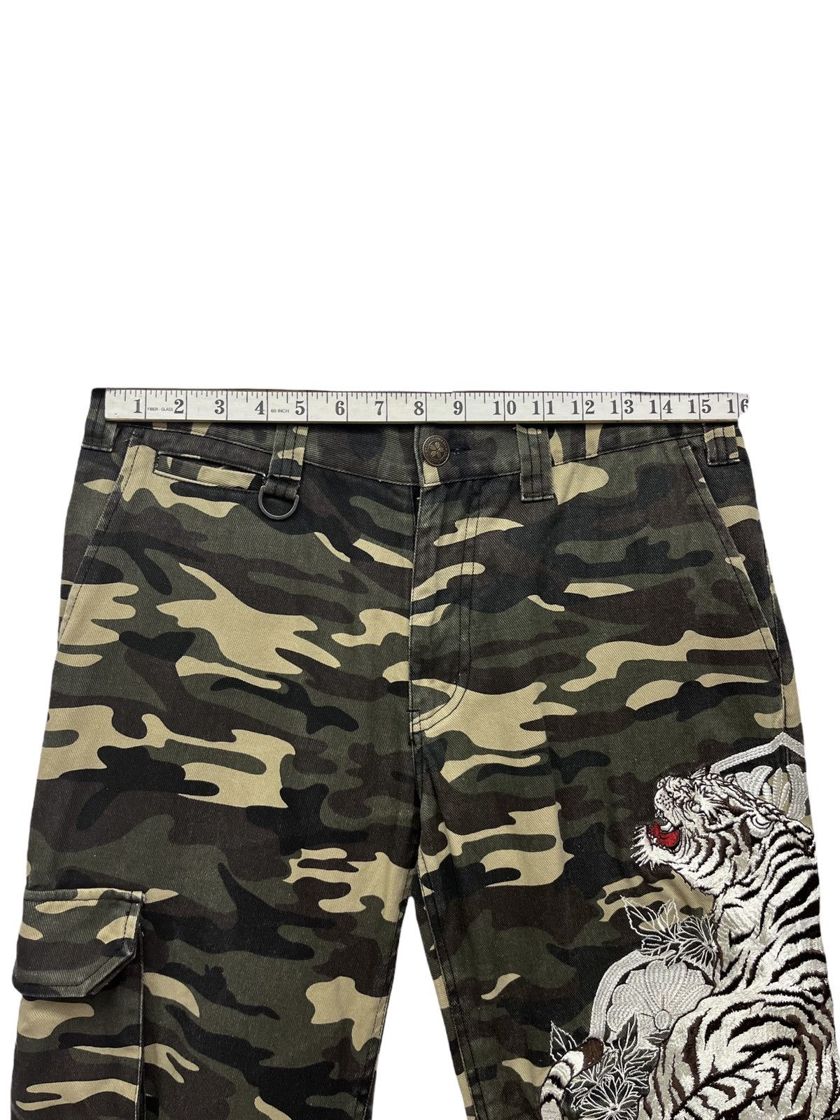Japanese Brand 🔥JAPANESE Sukajan Tiger Embroidery Cropped Pants Karakuri Size US 31 - 11 Thumbnail