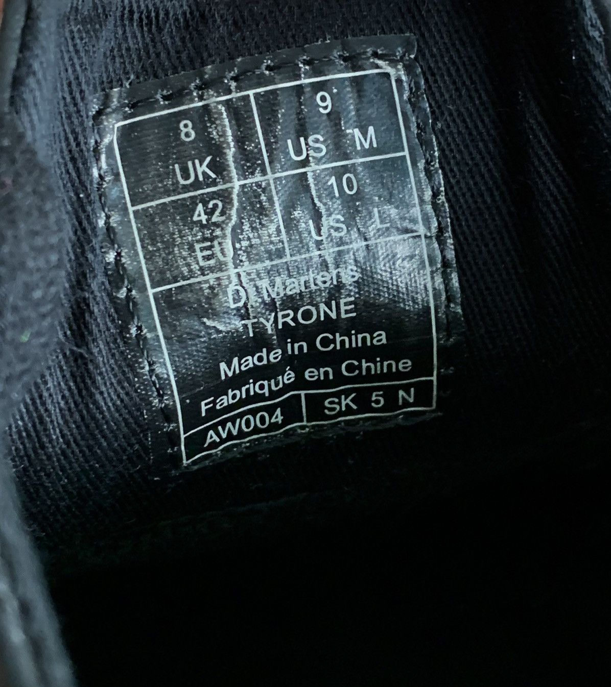 Dr. Martens Vintage Dr. Martens Tyrone Black Leather Low Shoes Boots Size US 9 / EU 42 - 8 Thumbnail
