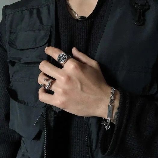 Jewelry × Vintage Retro punk ring Size ONE SIZE - 2 Thumbnail