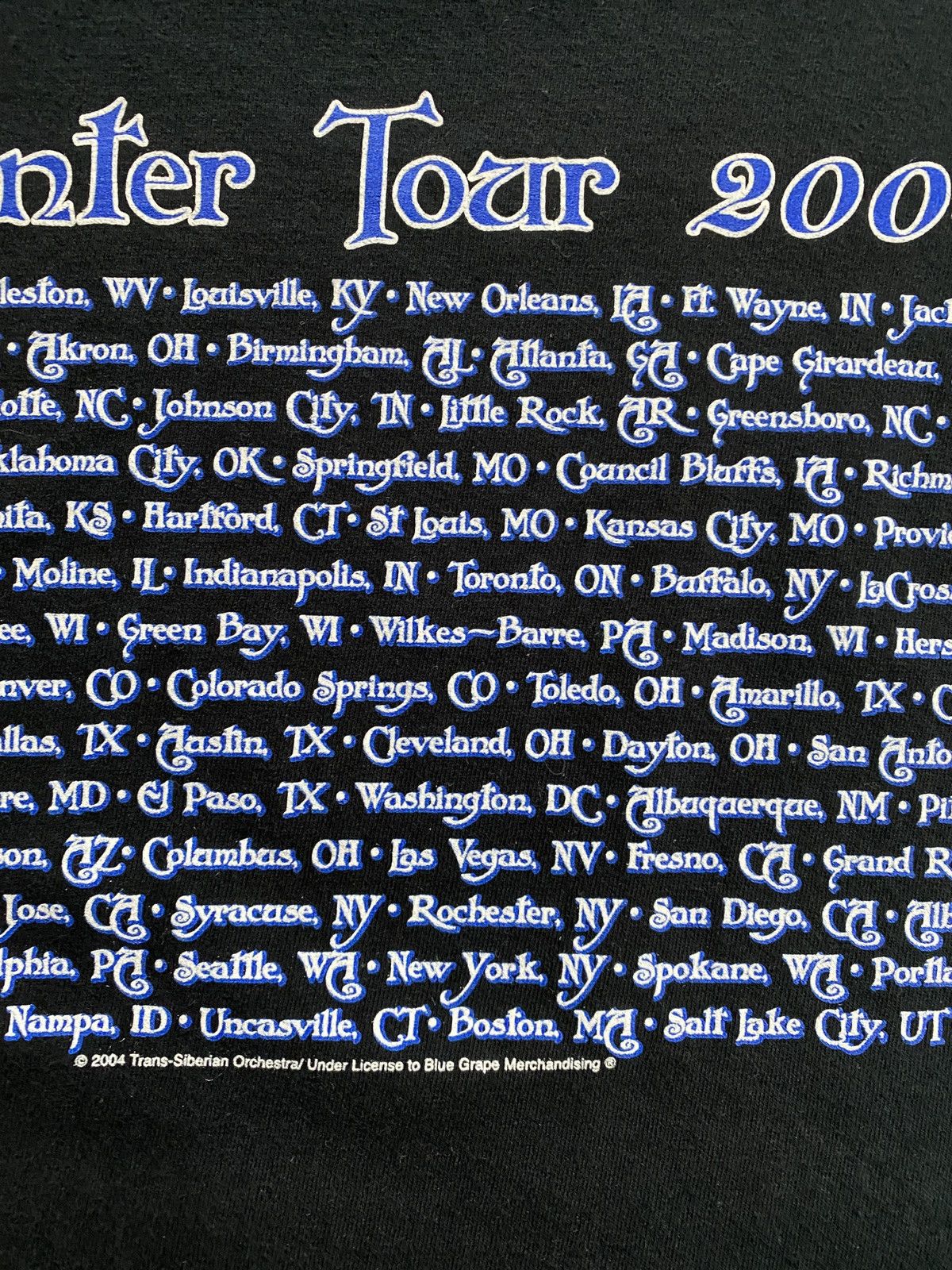 Band Tees Vintage 2004 Trans-Siberian Orchestra Winter Tour Tee Size US XL / EU 56 / 4 - 19 Thumbnail