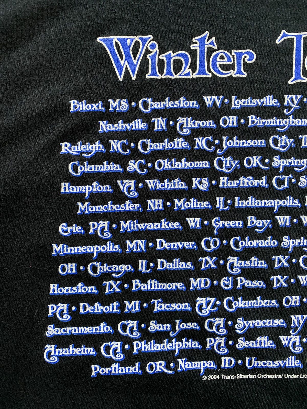 Band Tees Vintage 2004 Trans-Siberian Orchestra Winter Tour Tee Size US XL / EU 56 / 4 - 18 Thumbnail