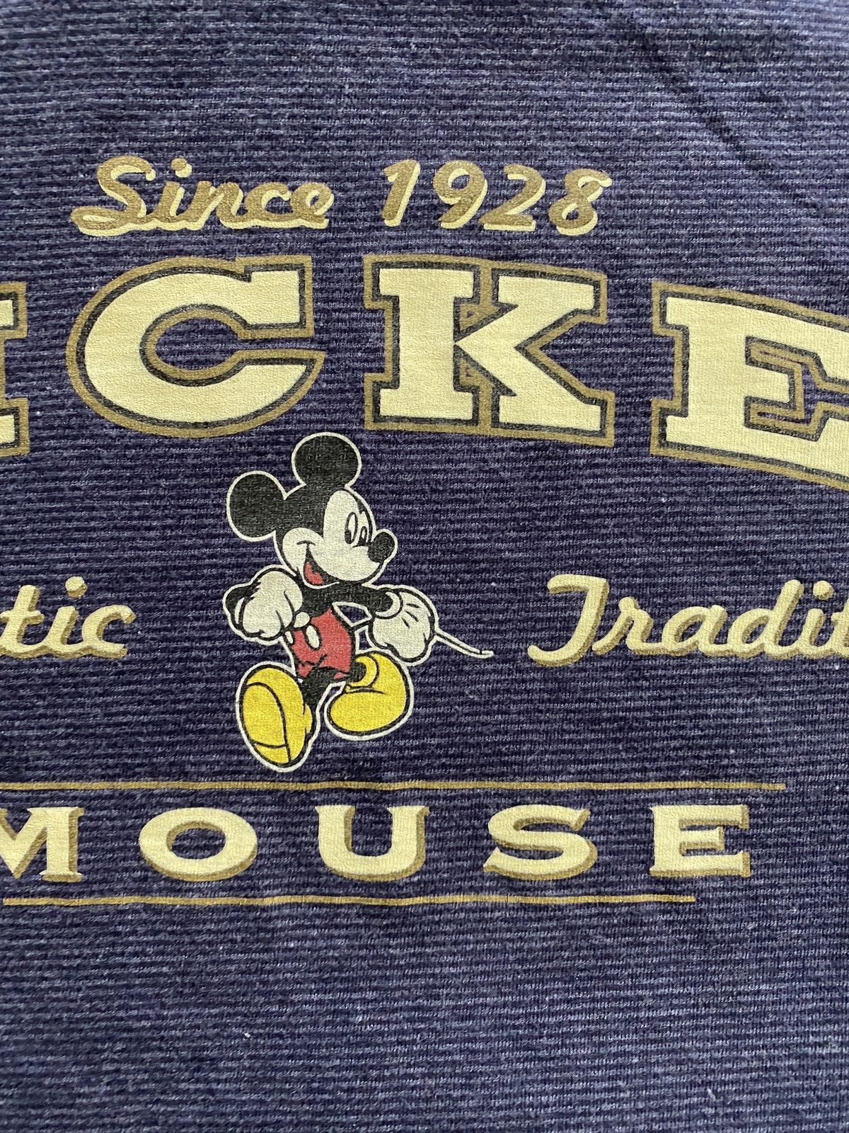 Mickey Mouse Vintage 90’s Mickey Mouse Single Stitch Striped Tee Size US XL / EU 56 / 4 - 5 Thumbnail