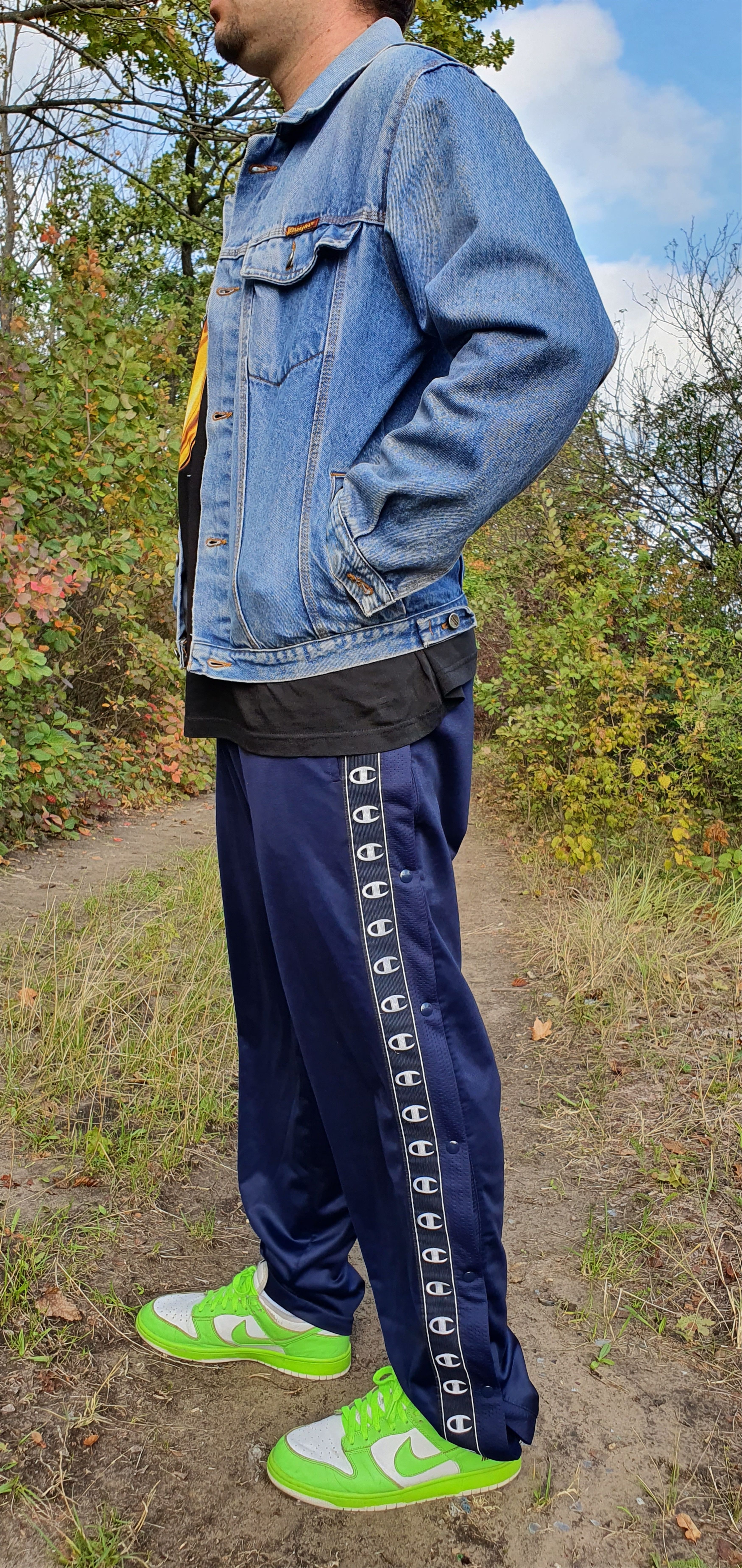 Champion 90s Champion Side Tape TEAR AWAY PANTS pre SUPREME Size US 33 - 10 Thumbnail