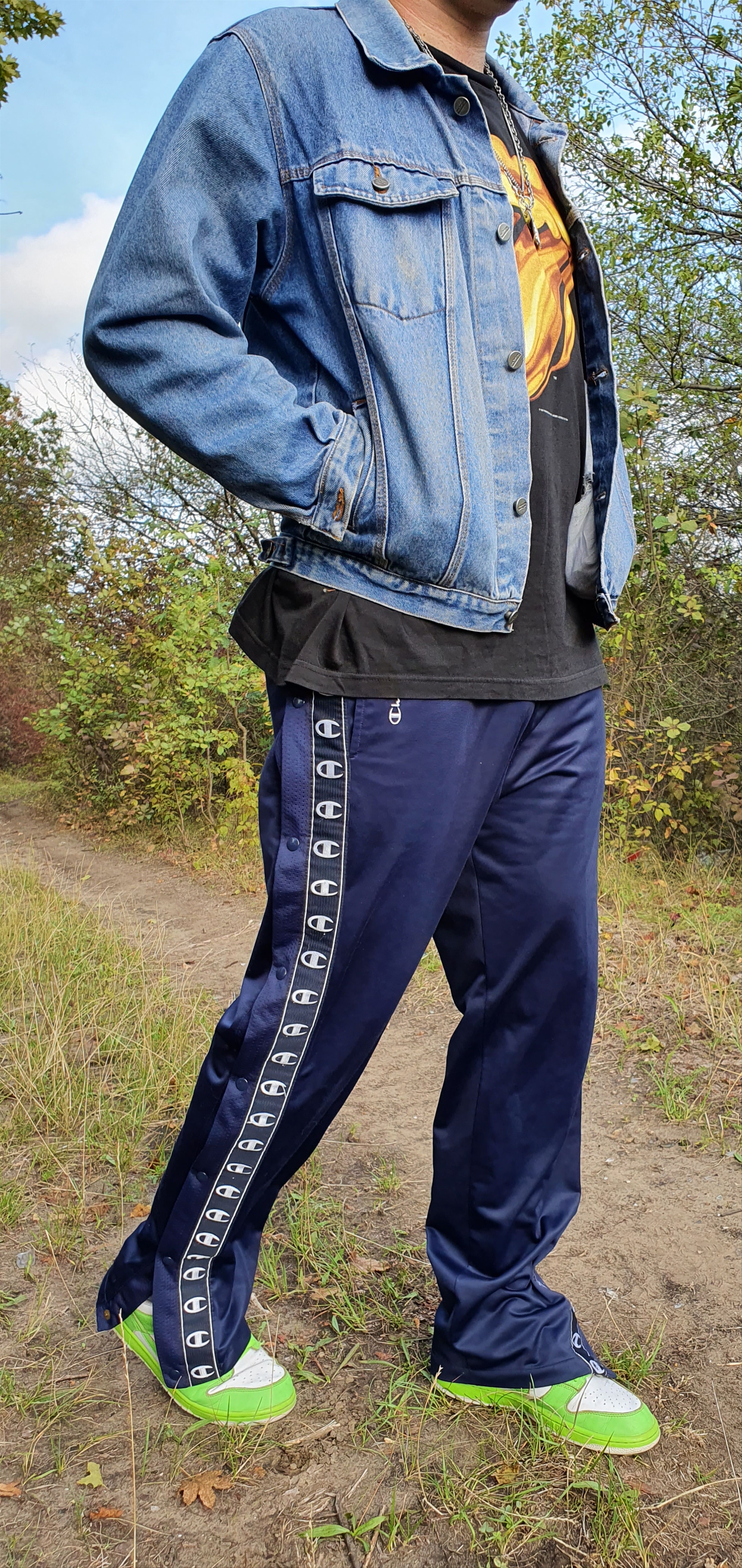 Champion 90s Champion Side Tape TEAR AWAY PANTS pre SUPREME Size US 33 - 19 Thumbnail