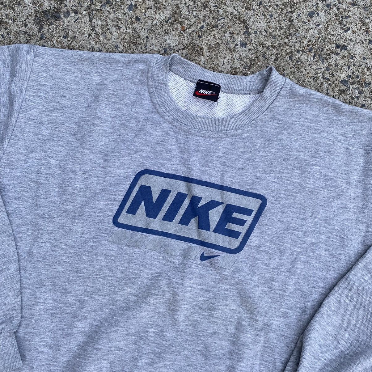 Nike × Vintage Vintage Nike Spell Out Sweatshirt Crewneck Sweater Size US M / EU 48-50 / 2 - 2 Thumbnail