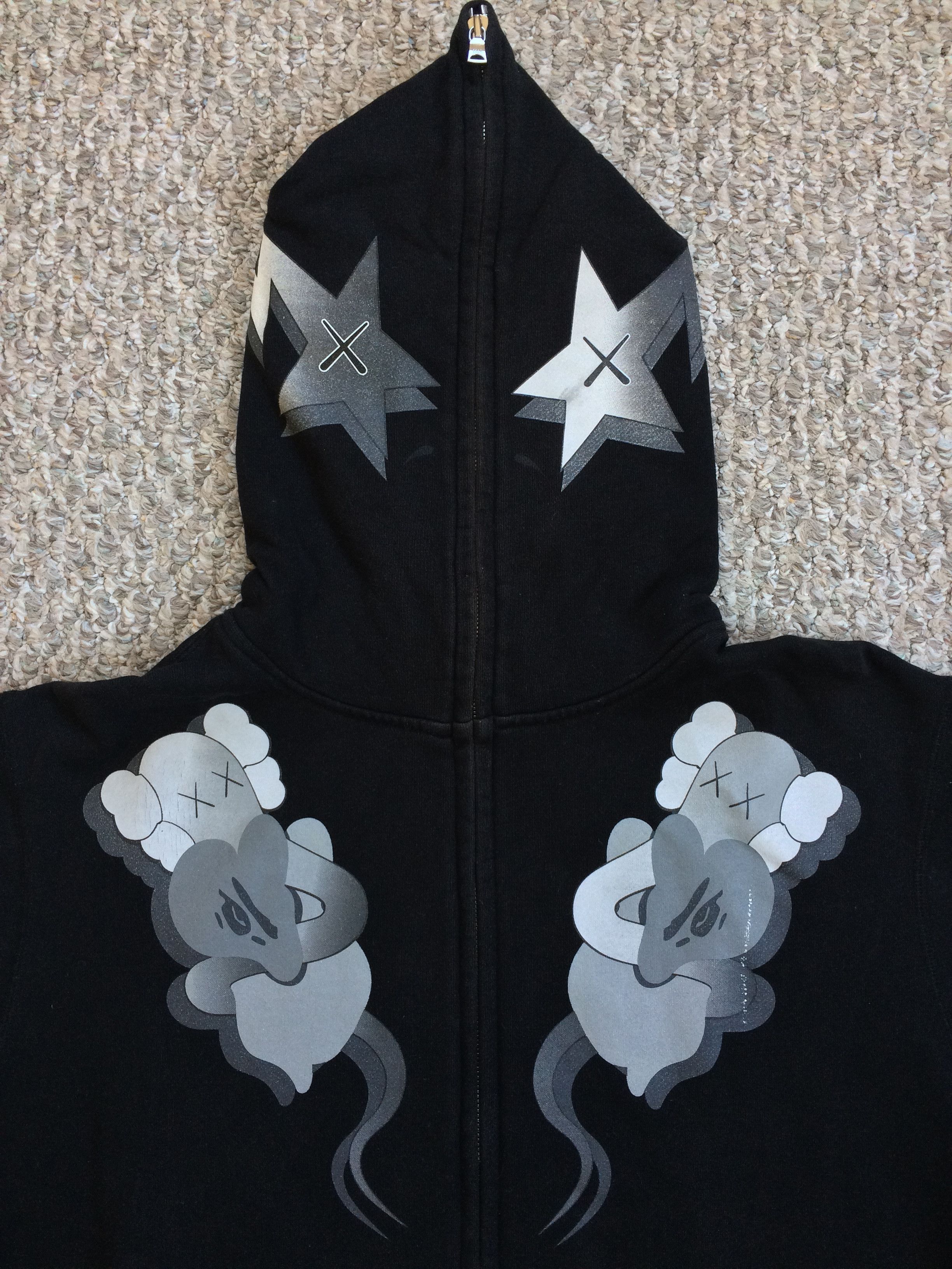 Bape × Kaws 2005 Bape x Kaws Bendy Full Zip Hoodie Size US M / EU 48-50 / 2 - 2 Thumbnail