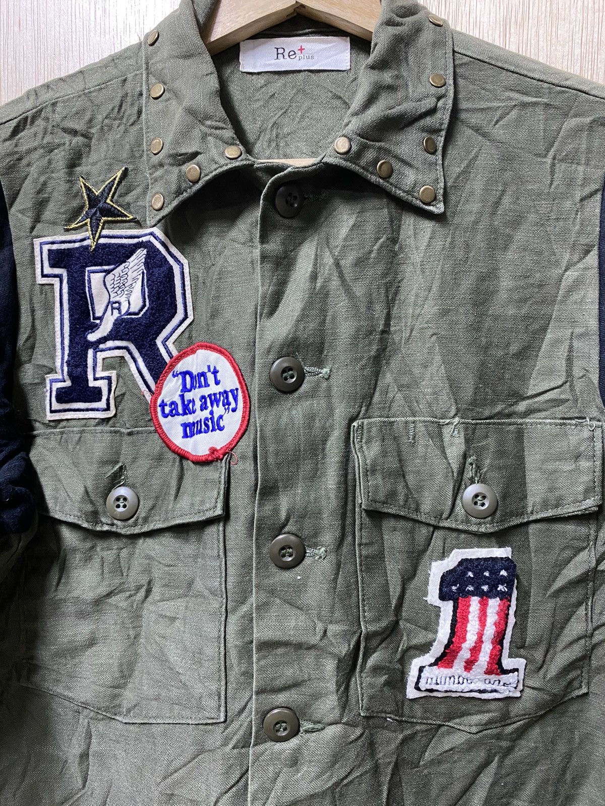 If Six Was Nine × Japanese Brand Japan Rare Re+plus Military Shirt Punk Style Size US M / EU 48-50 / 2 - 2 Thumbnail