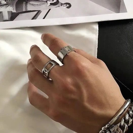 Designer × Vintage Retro punk ring Size ONE SIZE - 3 Thumbnail