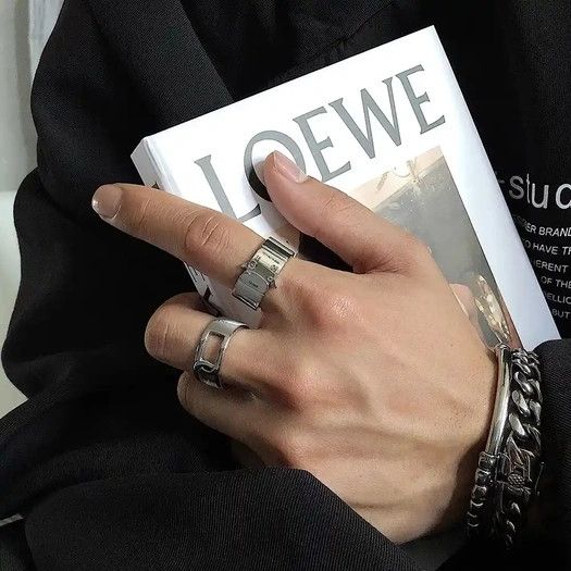 Designer × Vintage Retro punk ring Size ONE SIZE - 2 Thumbnail
