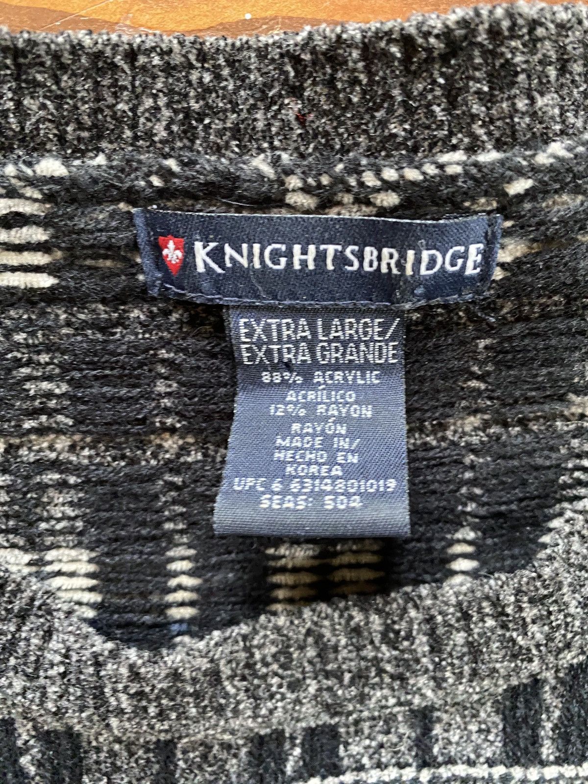 Knightsbridge Vintage 90’s Knightsbridge Chenille Plaid Knit Sweater Size US XL / EU 56 / 4 - 3 Thumbnail