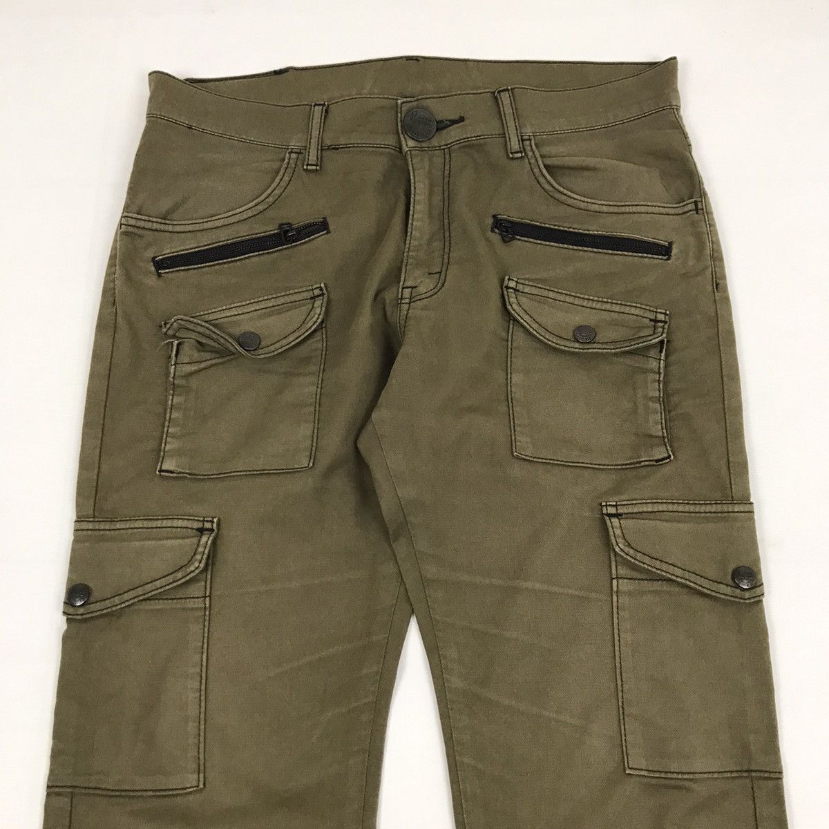 Lee × Vintage Vintage LEE RIDERS multi pocket buckle back cargo pants Size US 36 / EU 52 - 3 Thumbnail