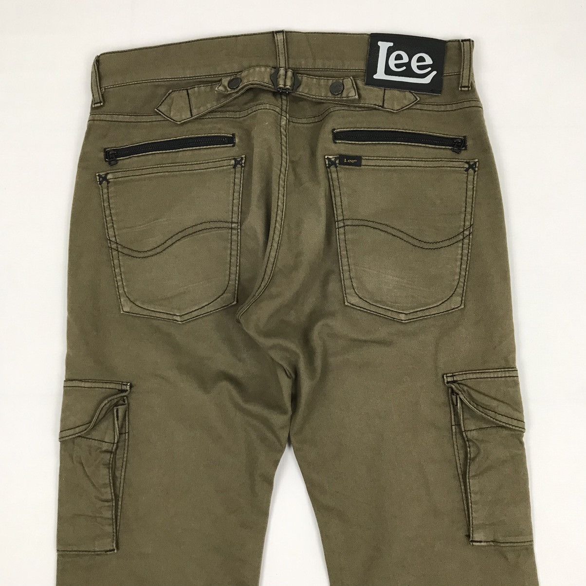 Lee × Vintage Vintage LEE RIDERS multi pocket buckle back cargo pants Size US 36 / EU 52 - 4 Thumbnail