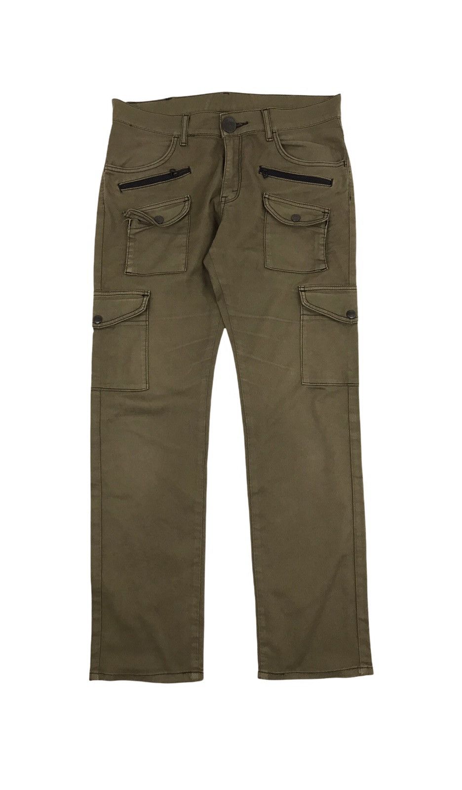 Lee × Vintage Vintage LEE RIDERS multi pocket buckle back cargo pants Size US 36 / EU 52 - 1 Thumbnail