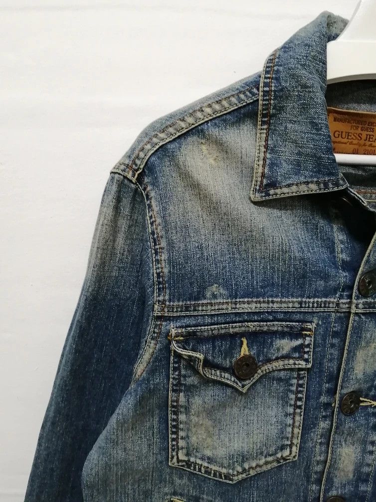 Guess Vintage GUESS Distressed Denim Jacket Lot 01 2101517 Size US S / EU 44-46 / 1 - 13 Thumbnail