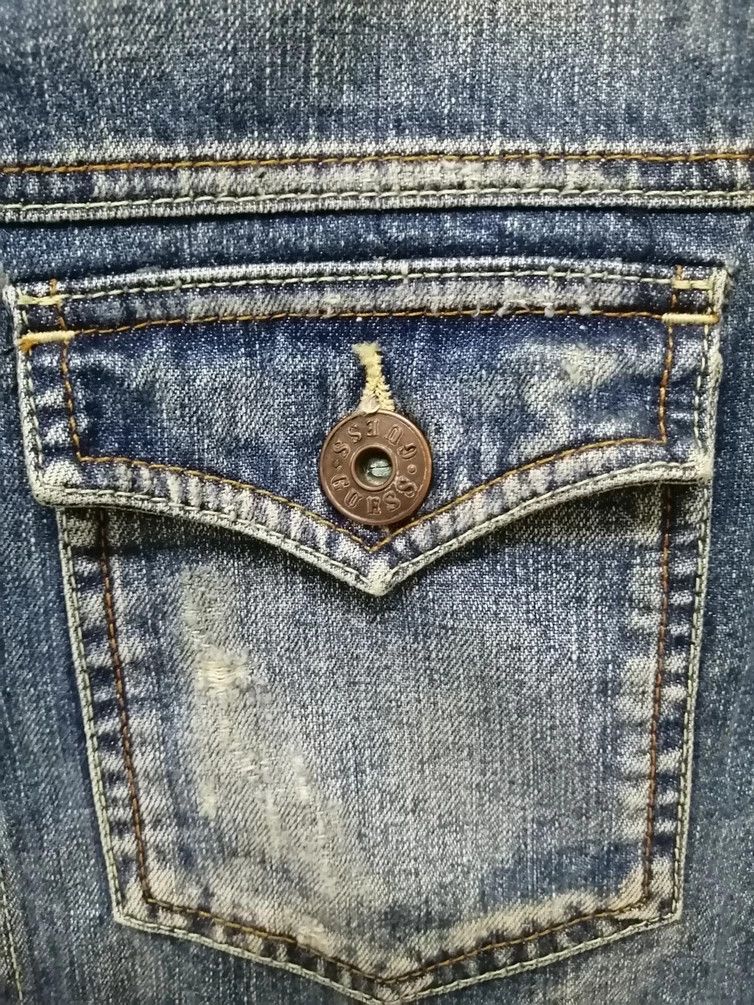 Guess Vintage GUESS Distressed Denim Jacket Lot 01 2101517 Size US S / EU 44-46 / 1 - 7 Thumbnail