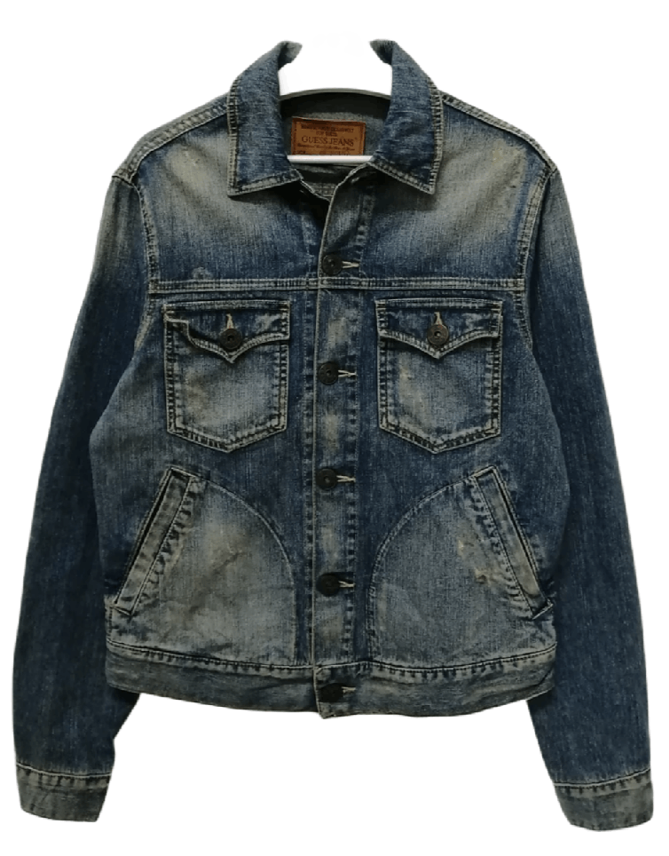 Guess Vintage GUESS Distressed Denim Jacket Lot 01 2101517 Size US S / EU 44-46 / 1 - 1 Thumbnail