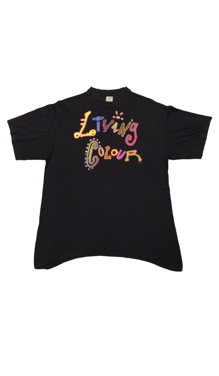 Band Tees × Vintage Rare vintage 90s LIVING COLOUR Stained promo tour t-shirt Size US L / EU 52-54 / 3 - 1 Thumbnail