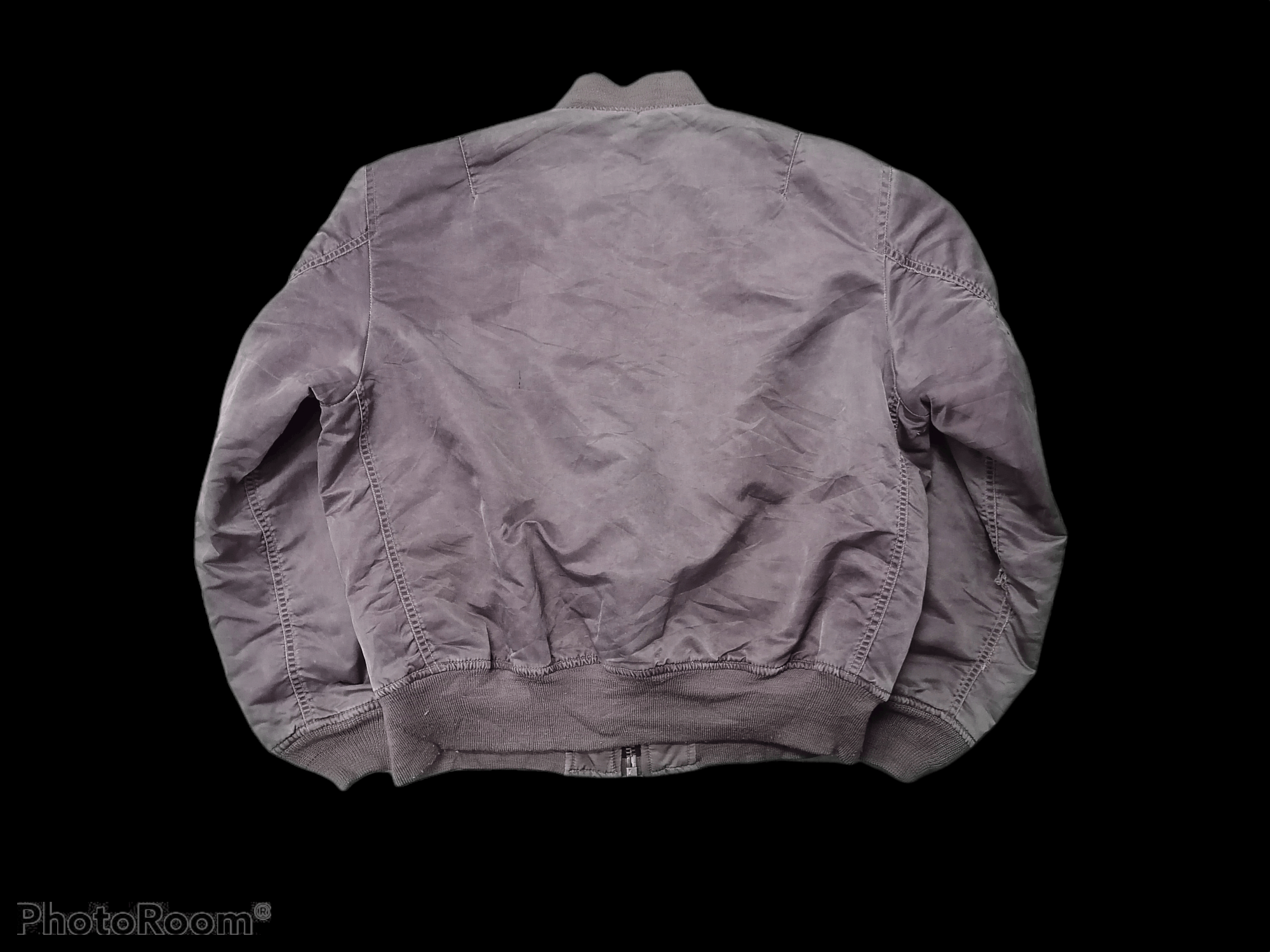 Uniqlo Distressed Faded Maroon Trashed Uniqlo Bomber Jackets Size US M / EU 48-50 / 2 - 6 Thumbnail