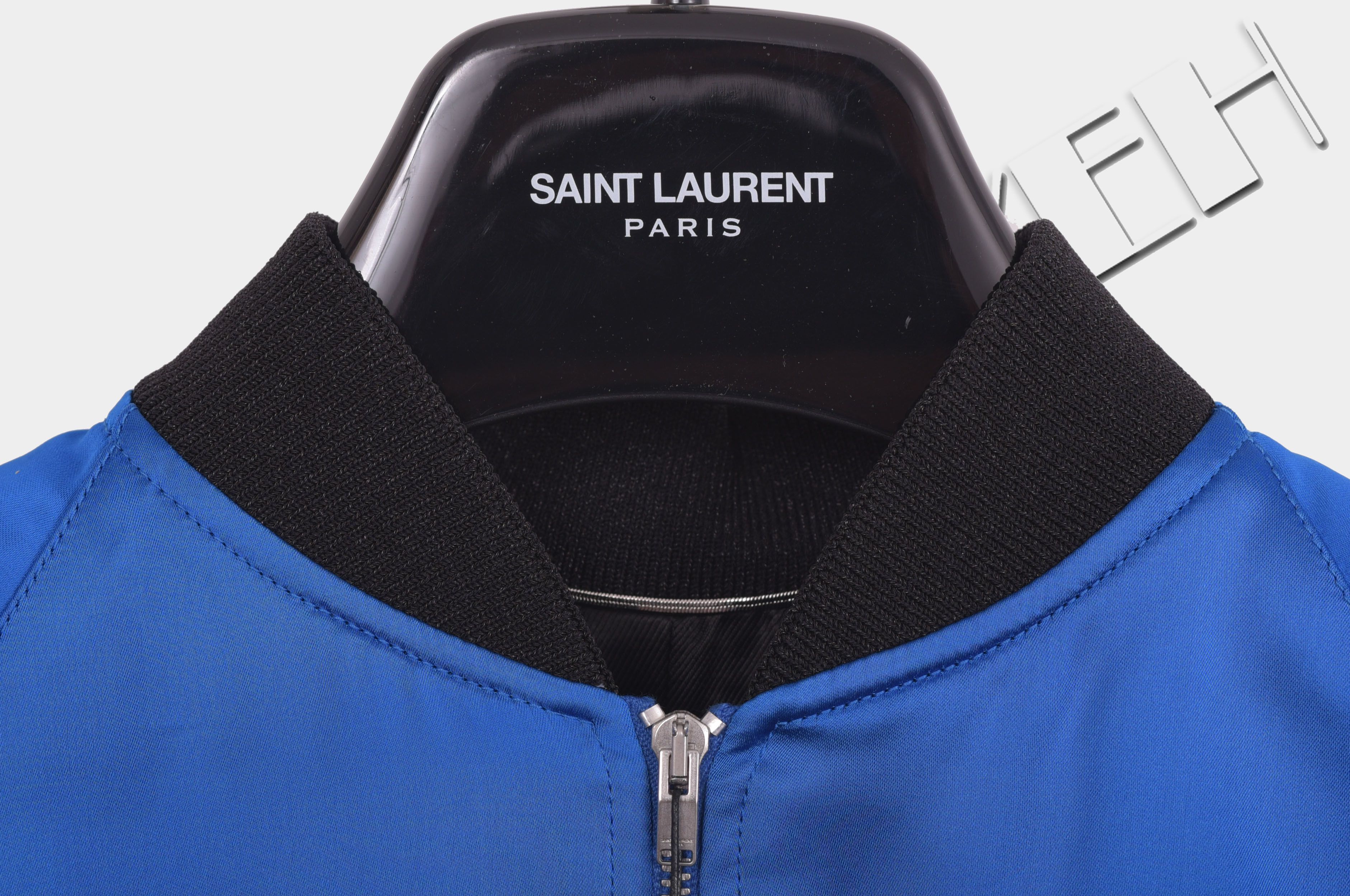 Saint Laurent Paris Blue 'Sweet Dreams' Shark Patch Teddy Jacket Size US S / EU 44-46 / 1 - 4 Thumbnail