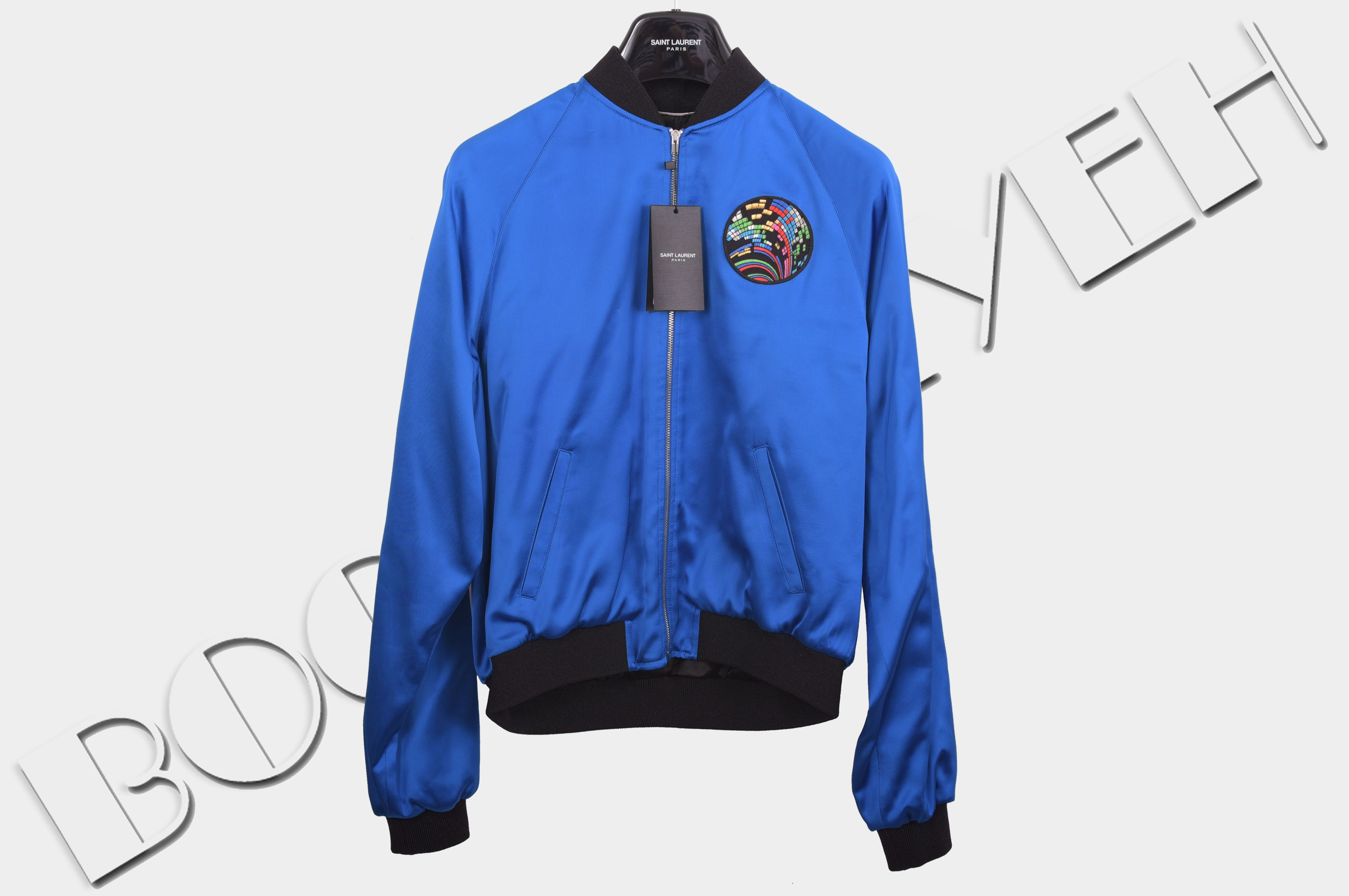 Saint Laurent Paris Blue 'Sweet Dreams' Shark Patch Teddy Jacket Size US S / EU 44-46 / 1 - 3 Thumbnail