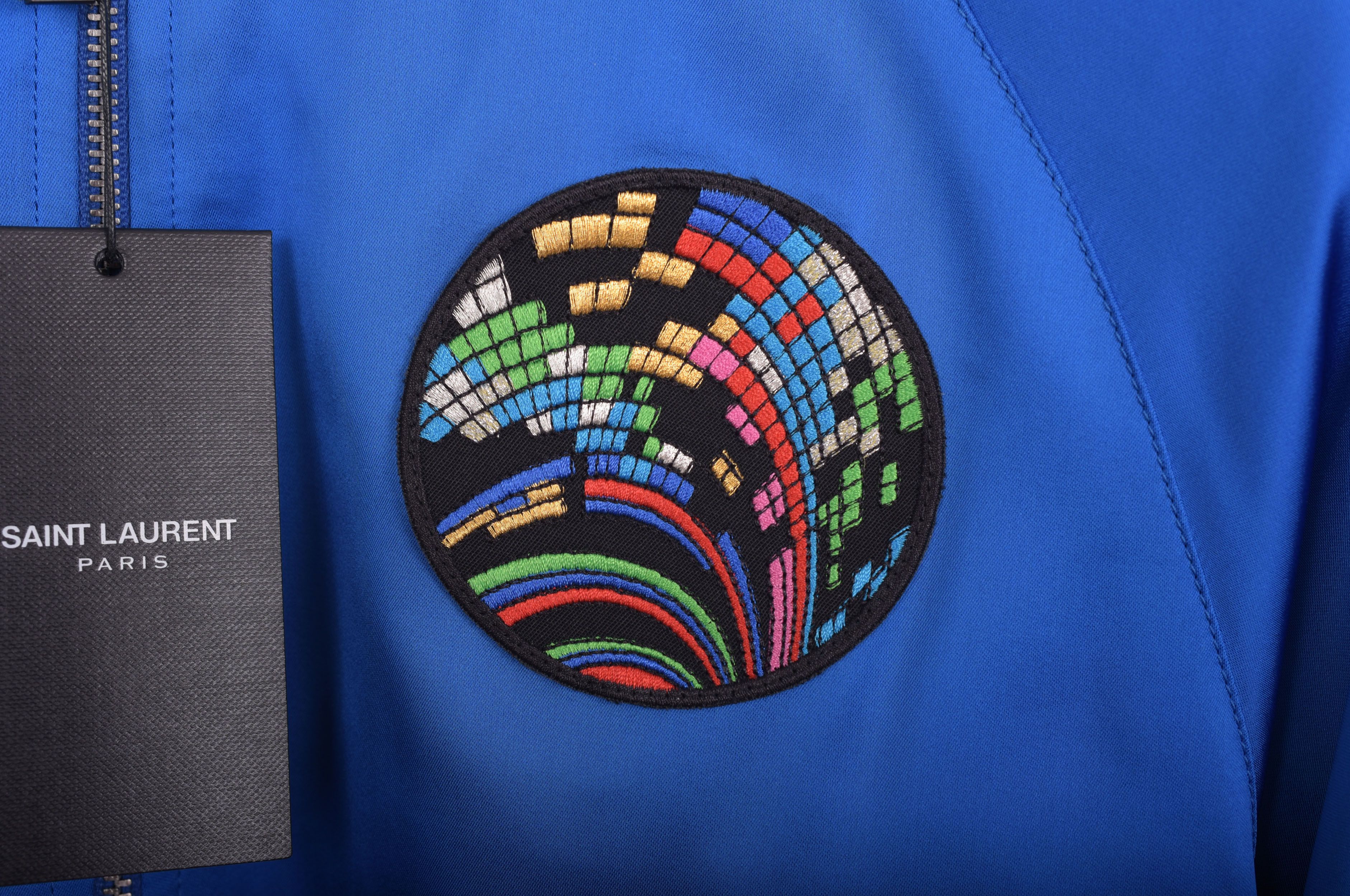 Saint Laurent Paris Blue 'Sweet Dreams' Shark Patch Teddy Jacket Size US S / EU 44-46 / 1 - 6 Thumbnail