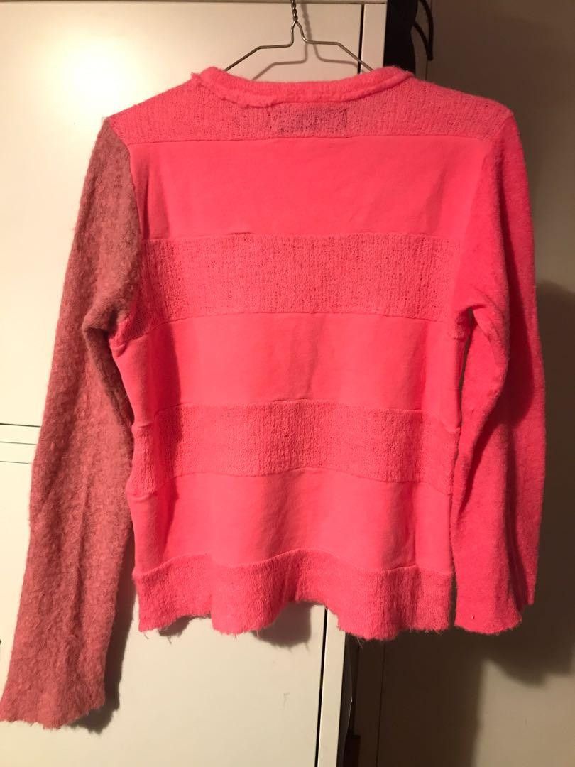 Comme des Garçons tricot pink knit top