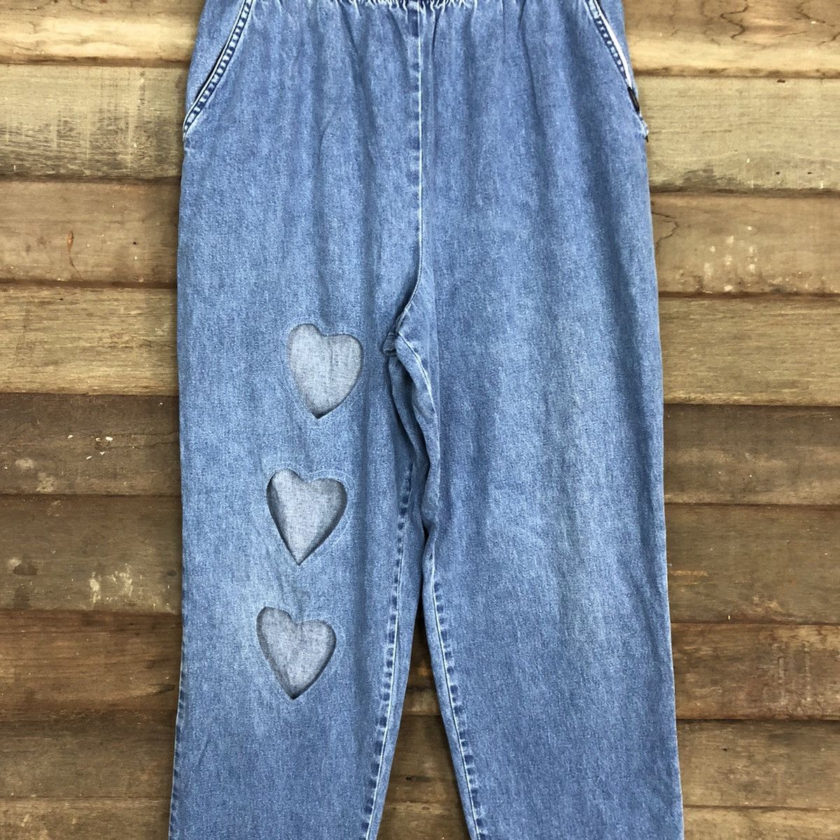 Japanese Brand DL Chic Blue Denim love hole Jeans Pants #3012 Size 32" / US 10 / IT 46 - 4 Thumbnail