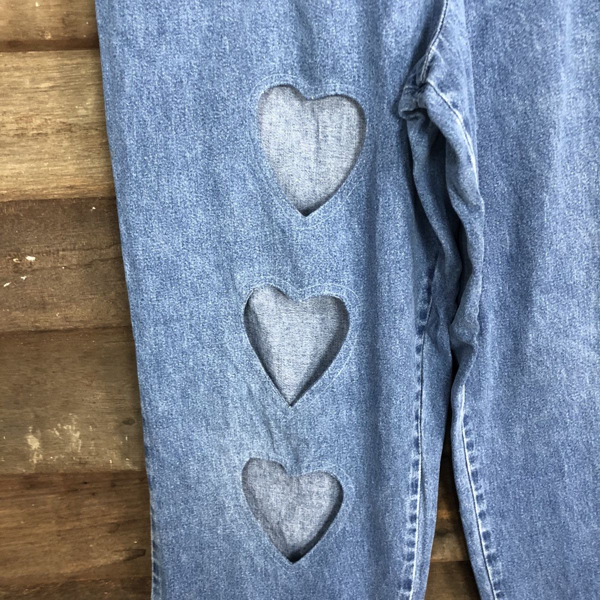 Japanese Brand DL Chic Blue Denim love hole Jeans Pants #3012 Size 32" / US 10 / IT 46 - 5 Thumbnail
