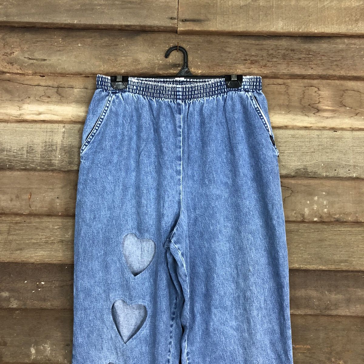 Japanese Brand DL Chic Blue Denim love hole Jeans Pants #3012 Size 32" / US 10 / IT 46 - 2 Thumbnail