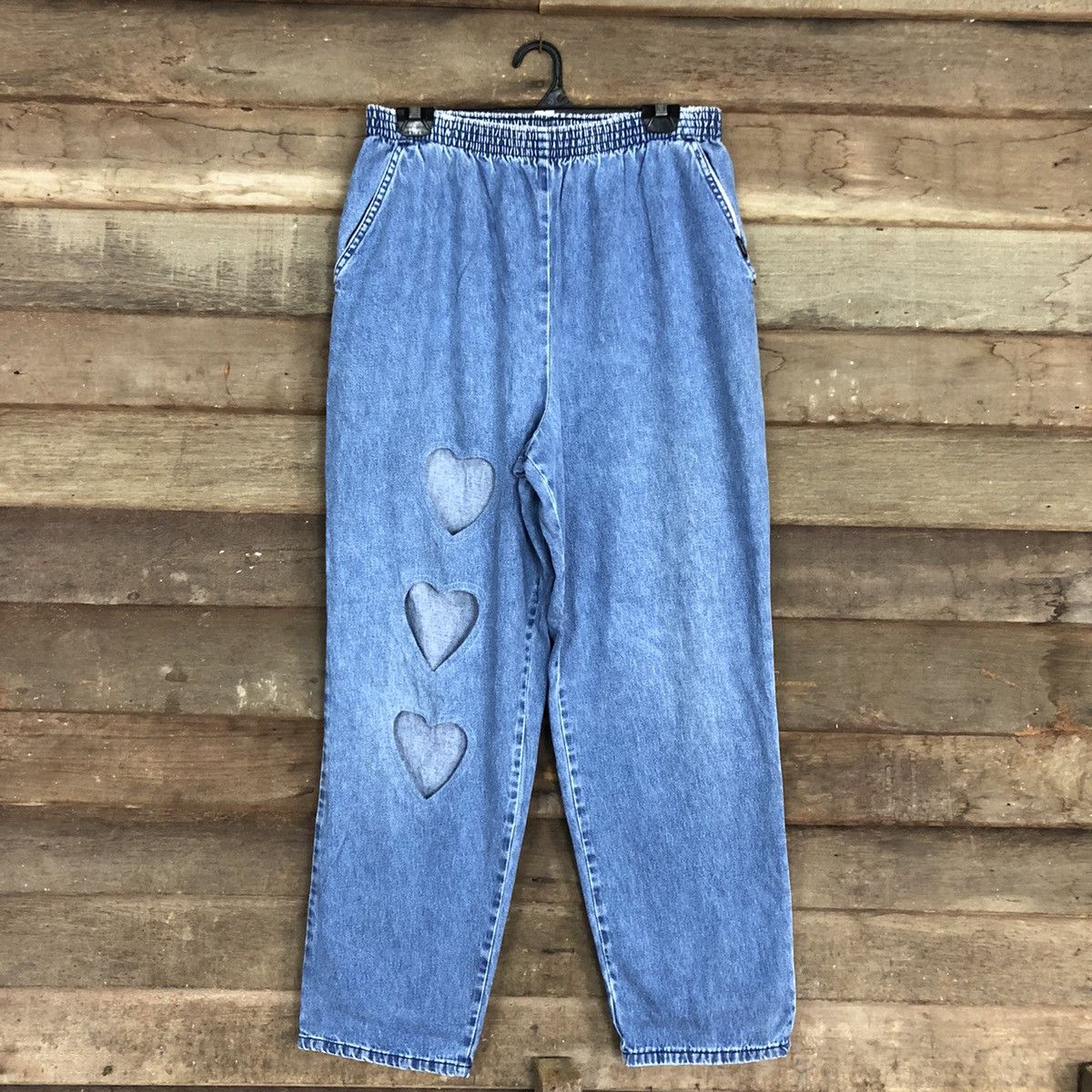 Japanese Brand DL Chic Blue Denim love hole Jeans Pants #3012 Size 32" / US 10 / IT 46 - 1 Thumbnail