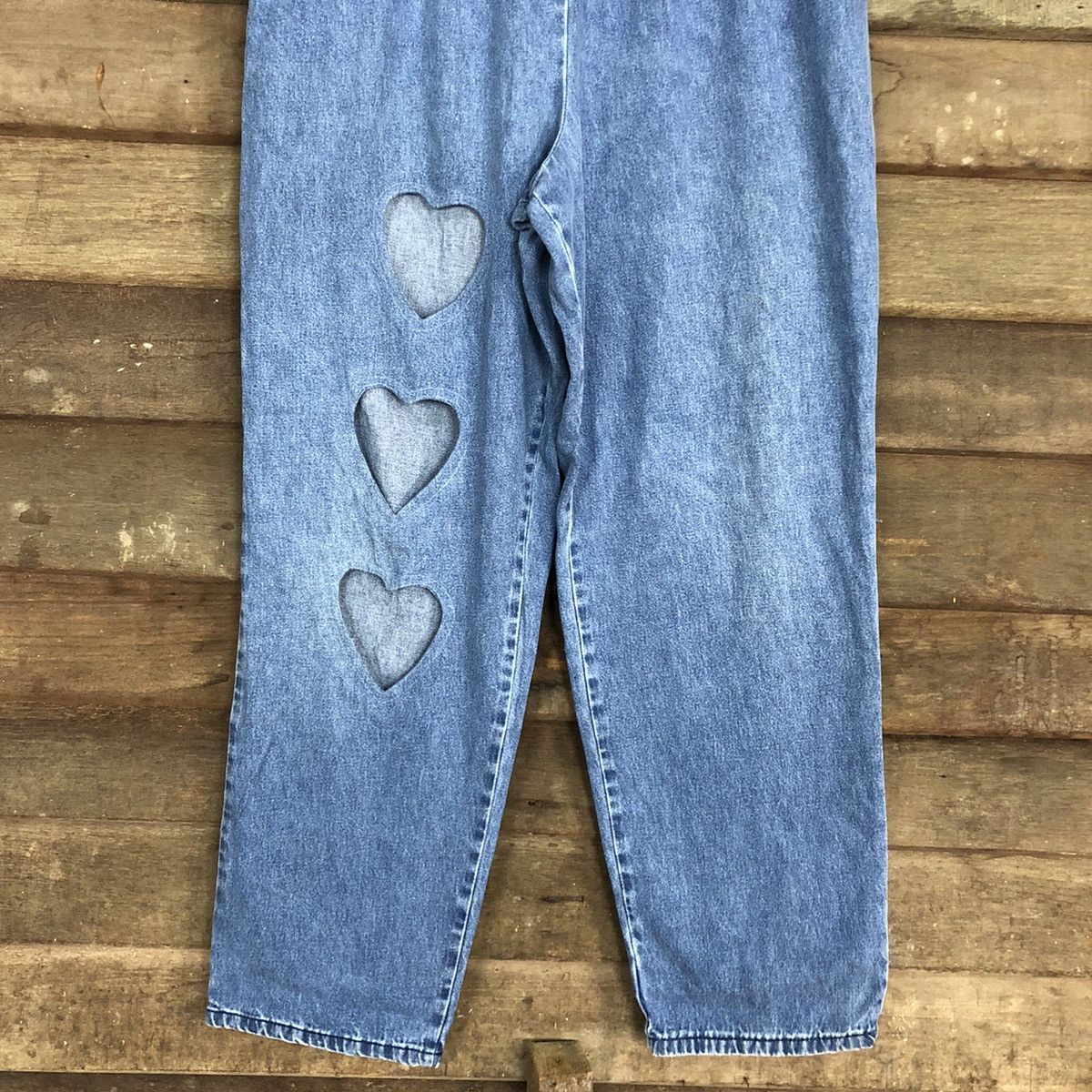 Japanese Brand DL Chic Blue Denim love hole Jeans Pants #3012 Size 32" / US 10 / IT 46 - 3 Thumbnail