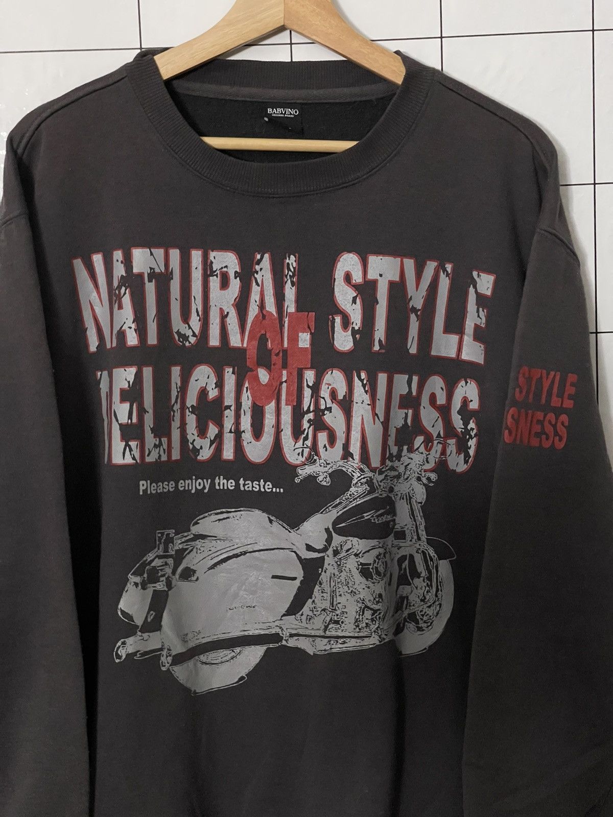 Vintage Vintage Babvino Harley Davidson Style Big Logo Sweatshirt Size US XL / EU 56 / 4 - 2 Thumbnail