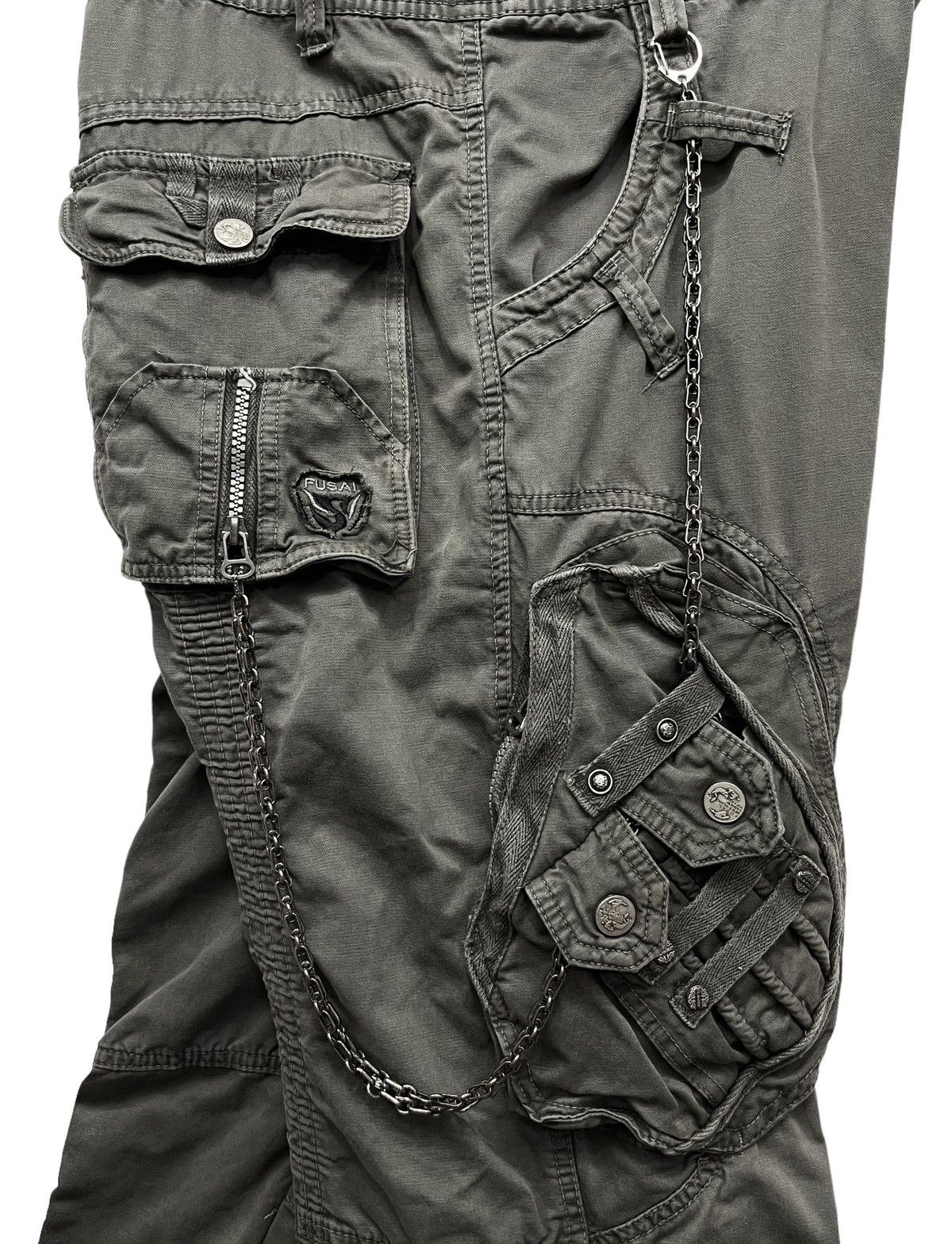 FUSAI 🔥FYE🔥FUSAI Japan Bondage Insane Multipocket Cargo Pants Size US 35 - 3 Thumbnail