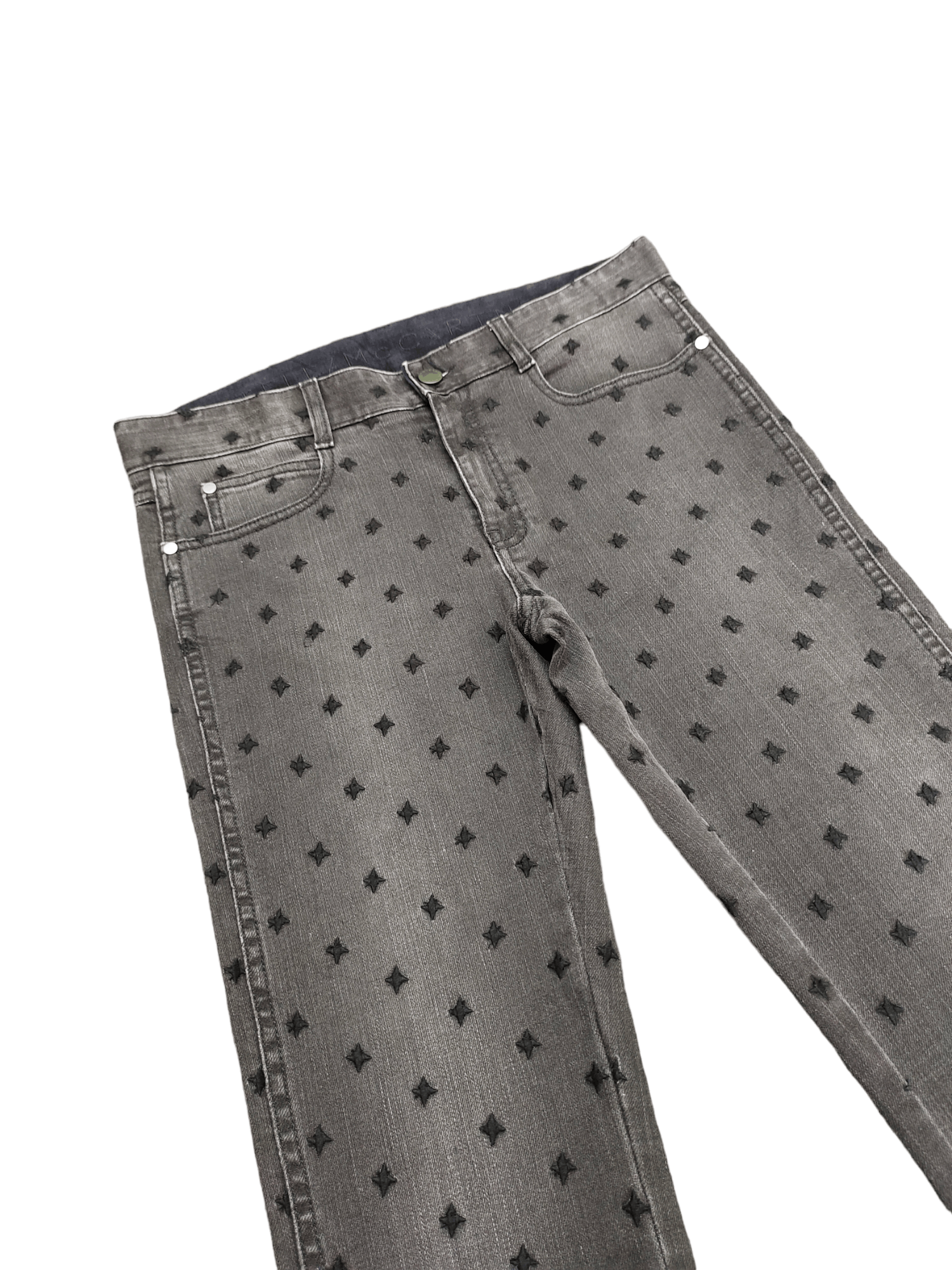 Hysteric Glamour Stella McCartney Embroidered Black Stars Skinny Pants Size US 28 / EU 44 - 3 Thumbnail