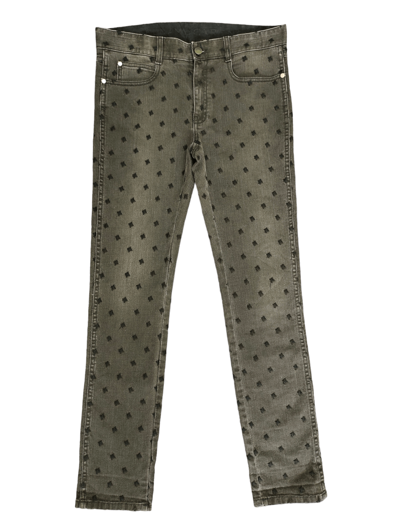 Hysteric Glamour Stella McCartney Embroidered Black Stars Skinny Pants Size US 28 / EU 44 - 1 Thumbnail