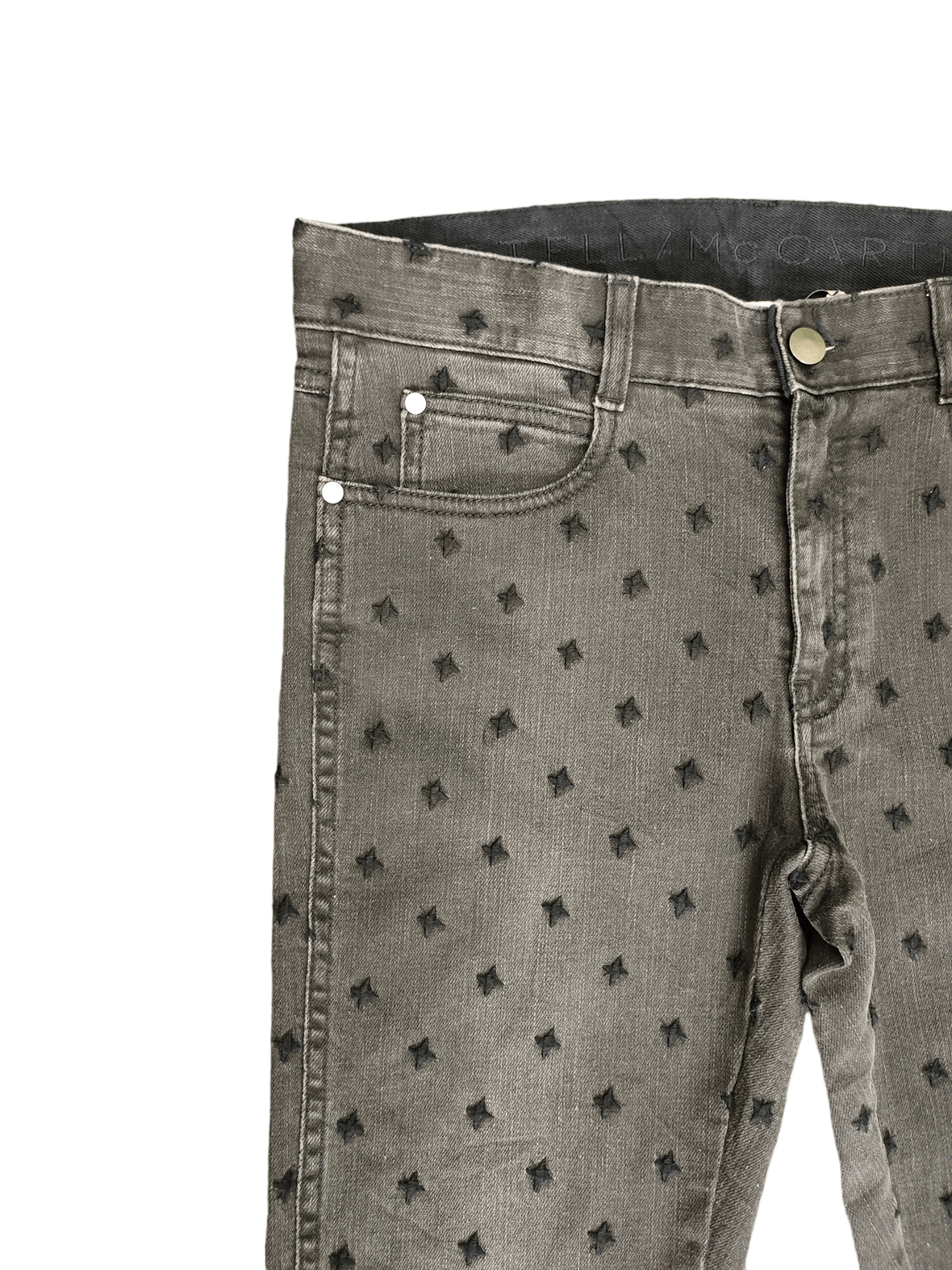 Hysteric Glamour Stella McCartney Embroidered Black Stars Skinny Pants Size US 28 / EU 44 - 6 Thumbnail