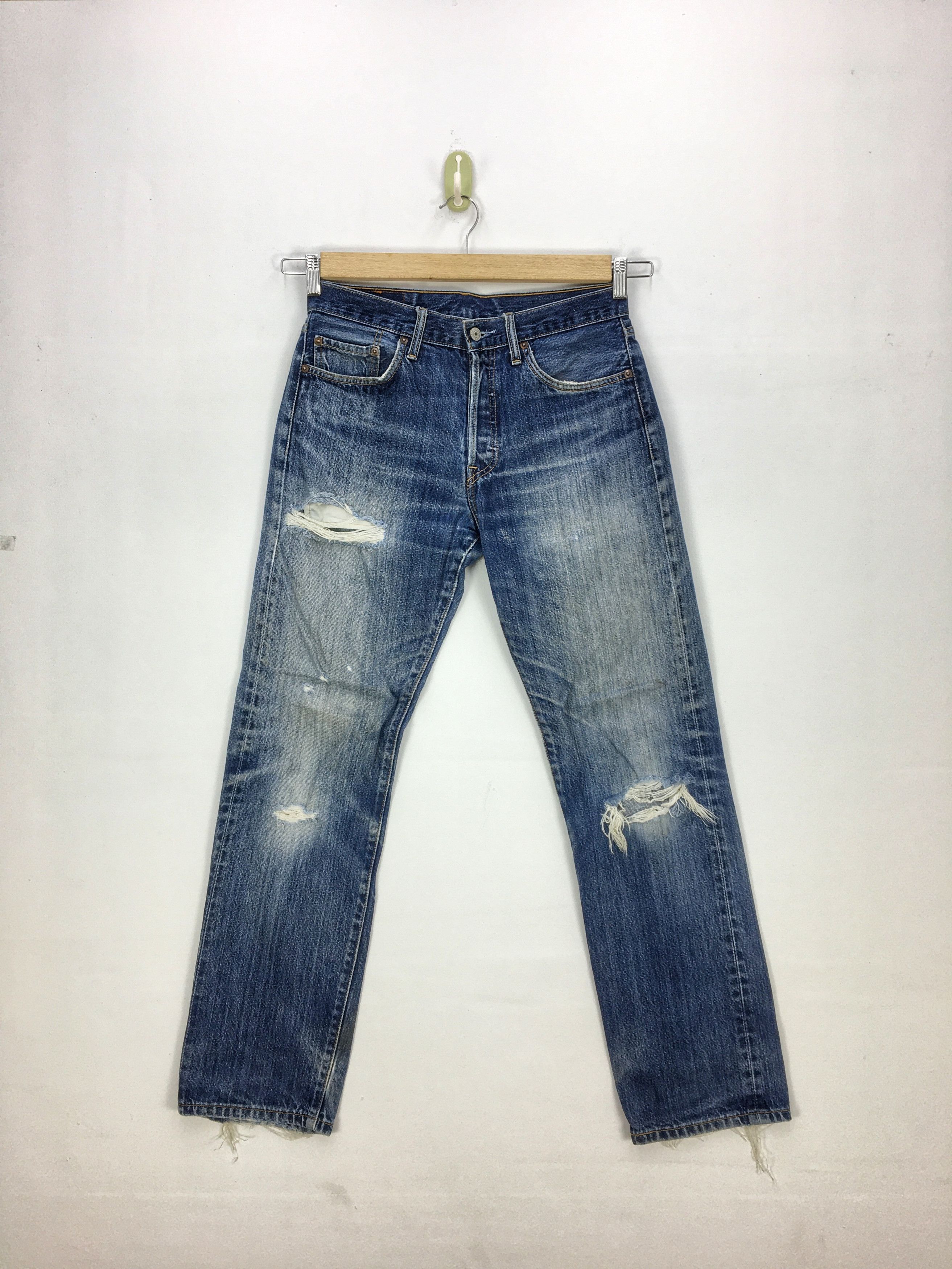 Levi's Vintage Levis Jeans Pants Blue Distressed Levi's 501 Denim Size 28" / US 6 / IT 42 - 1 Thumbnail