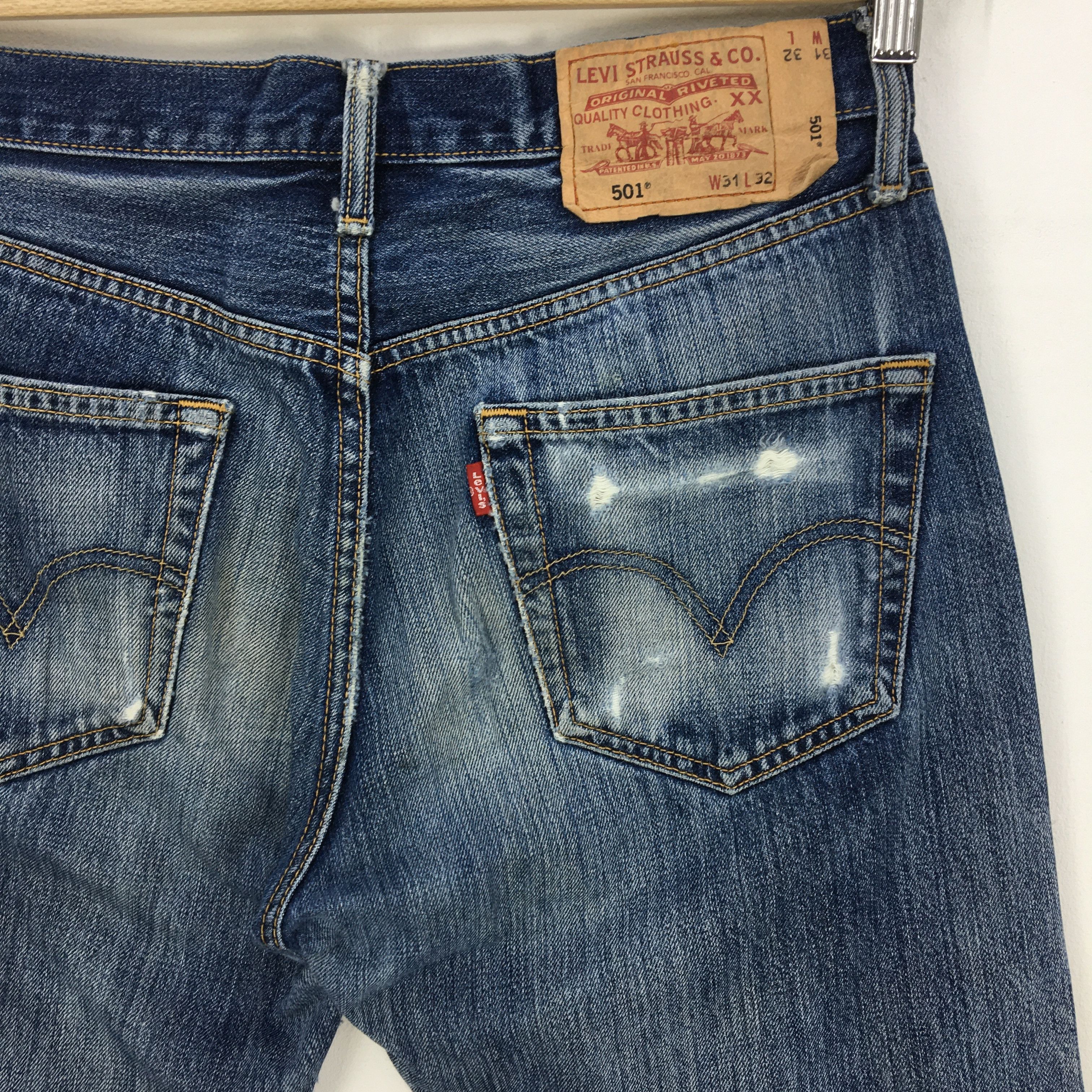 Levi's Vintage Levis Jeans Pants Blue Distressed Levi's 501 Denim Size 28" / US 6 / IT 42 - 5 Thumbnail